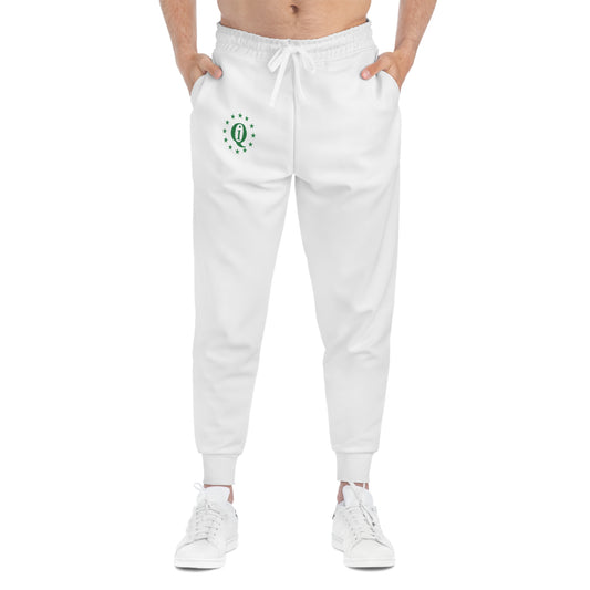 Stylish White Athletic Joggers with Logo - Perfect for Workouts and Casual Wear