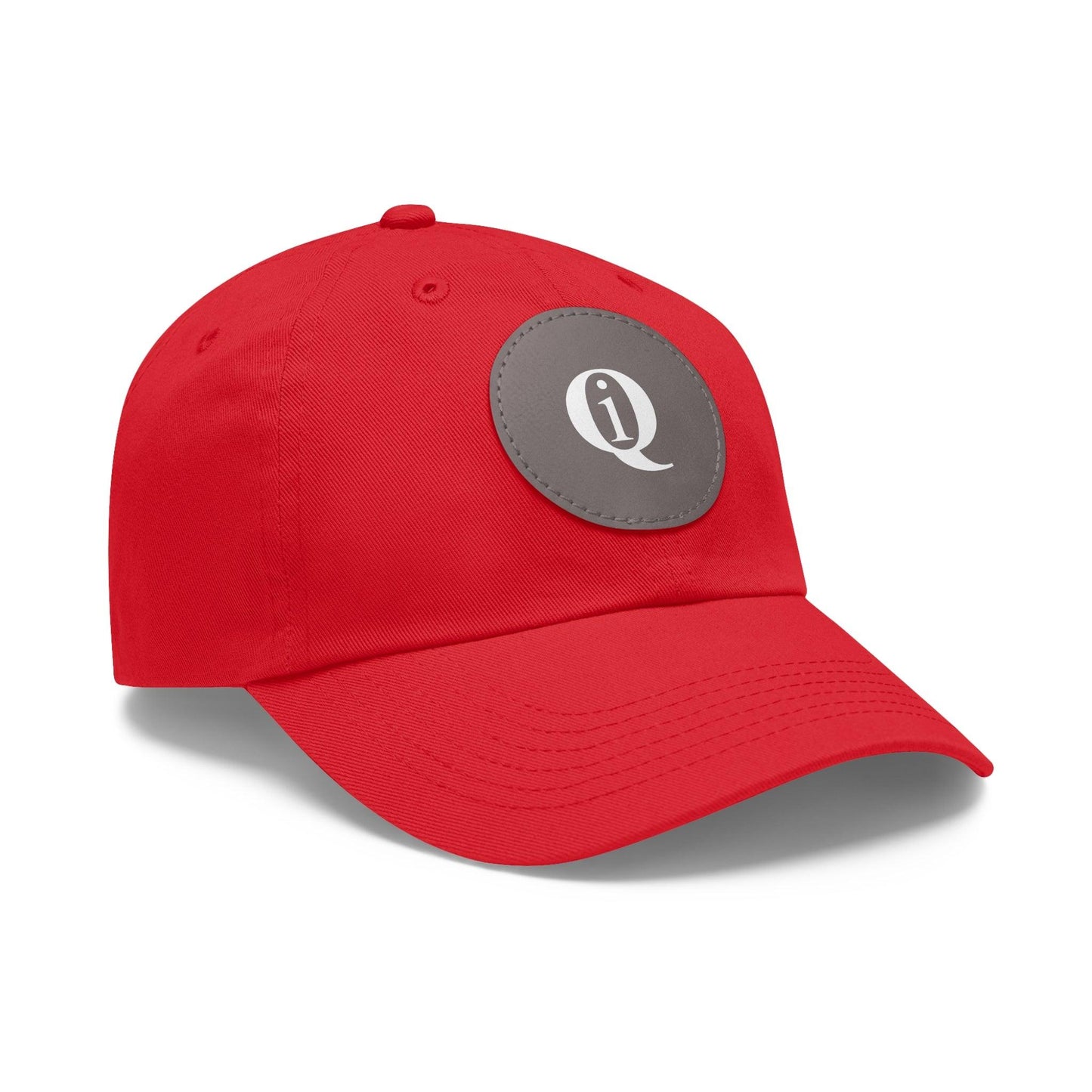 IQ Fashion | Dad Hat with Leather Patch (Round)