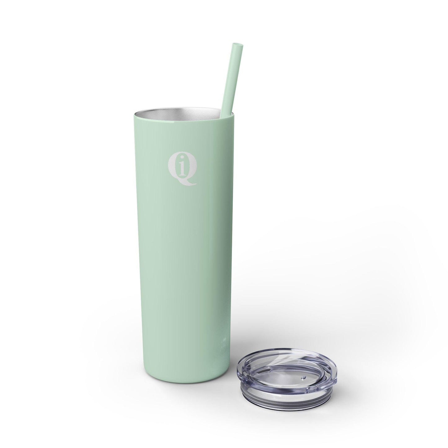 IQ Fashion | Skinny Tumbler with Straw, 20oz