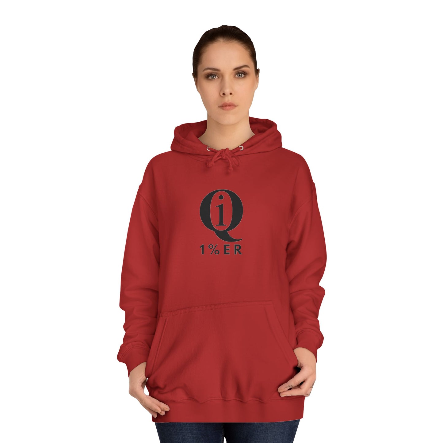 Unisex Orange College Hoodie - 1% ER Graphic Sweatshirt for Students