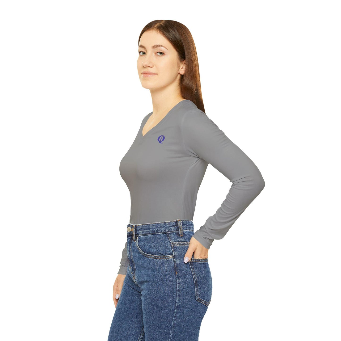 IQ Fashion | Women's Long Sleeve V-neck Shirt (AOP)