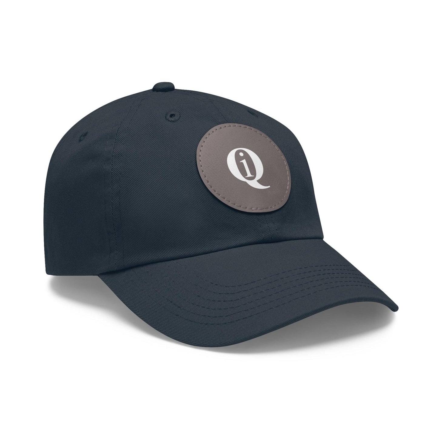 IQ Fashion | Dad Hat with Leather Patch (Round)