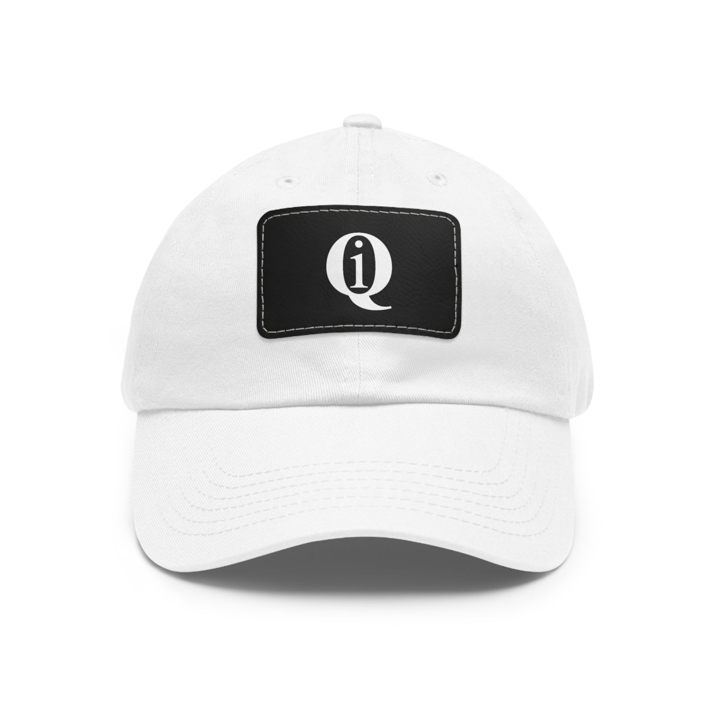 IQ Fashion | Dad Hat with Leather Patch (Rectangle)