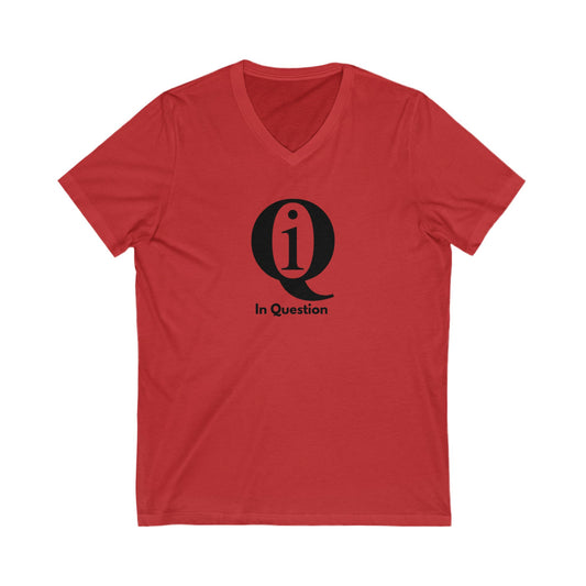 Unisex V-Neck Tee with Laurel and Initial Design - Casual Style for Everyday Wear