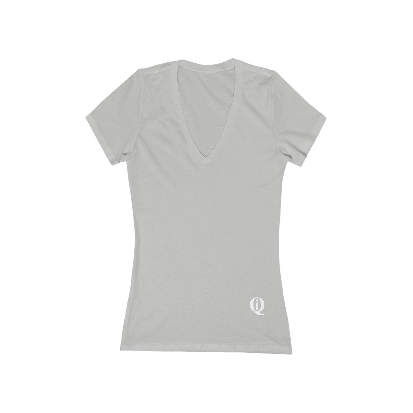 IQ Fashion | Women's Jersey Short Sleeve Deep V-Neck Tee