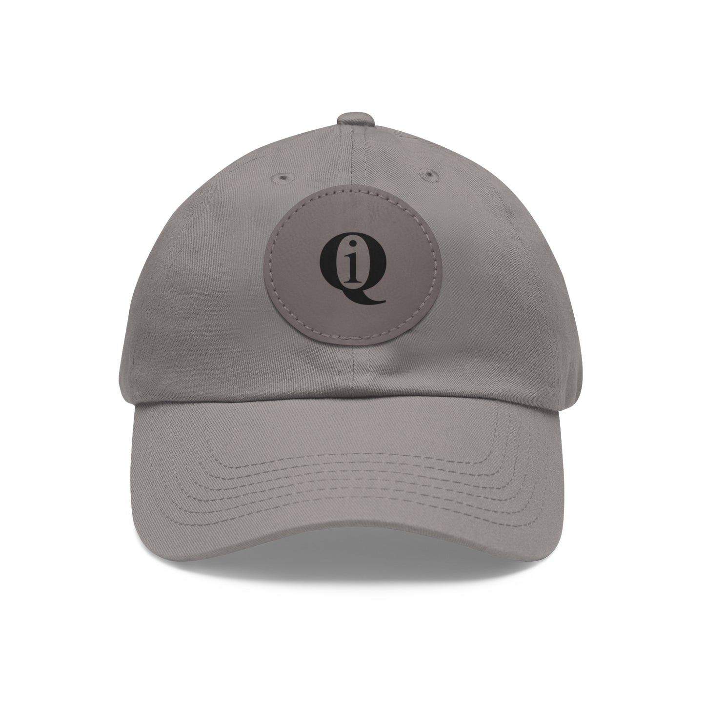 IQ Fashion | Dad Hat with Leather Patch (Round)