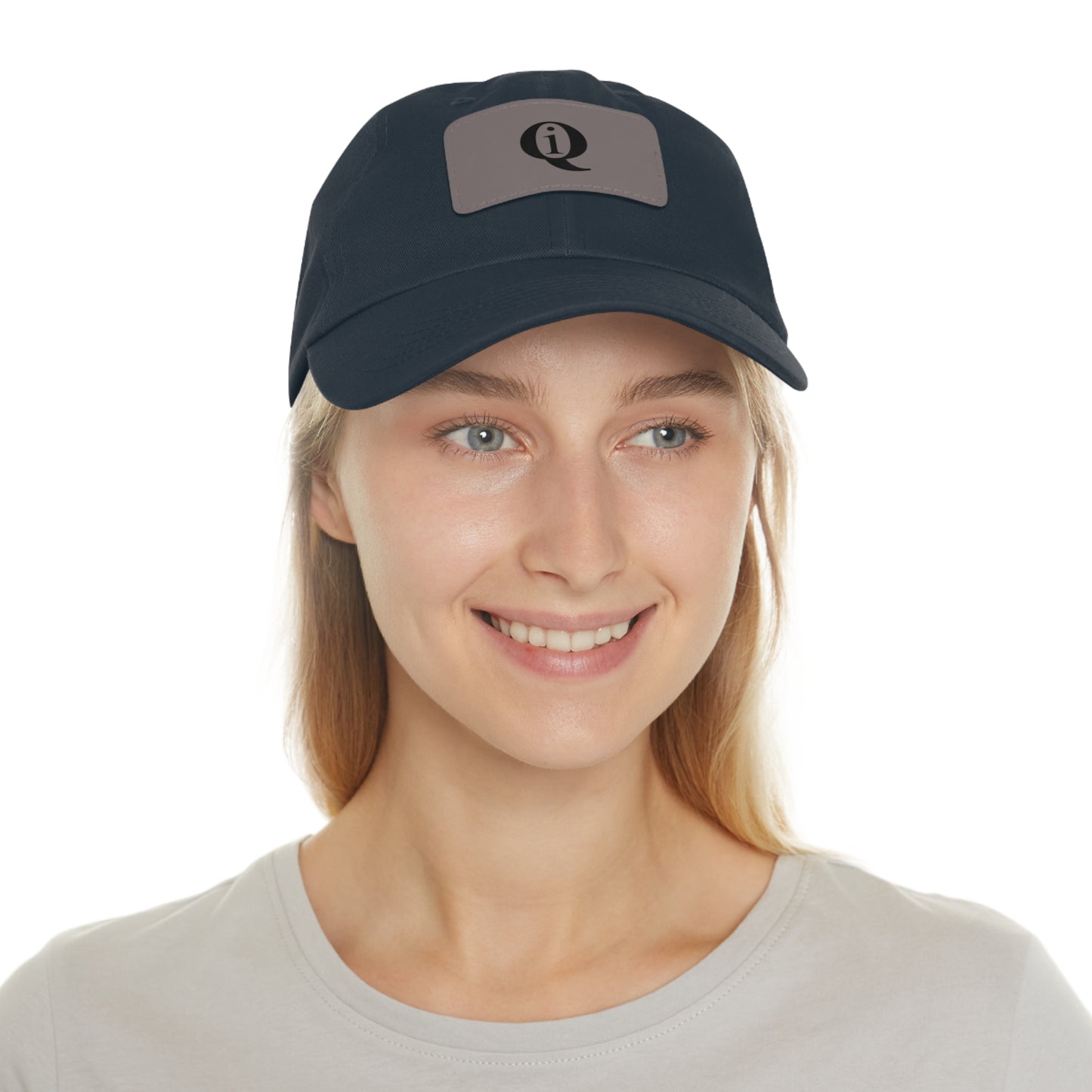 IQ Fashion | Dad Hat with Leather Patch (Rectangle)