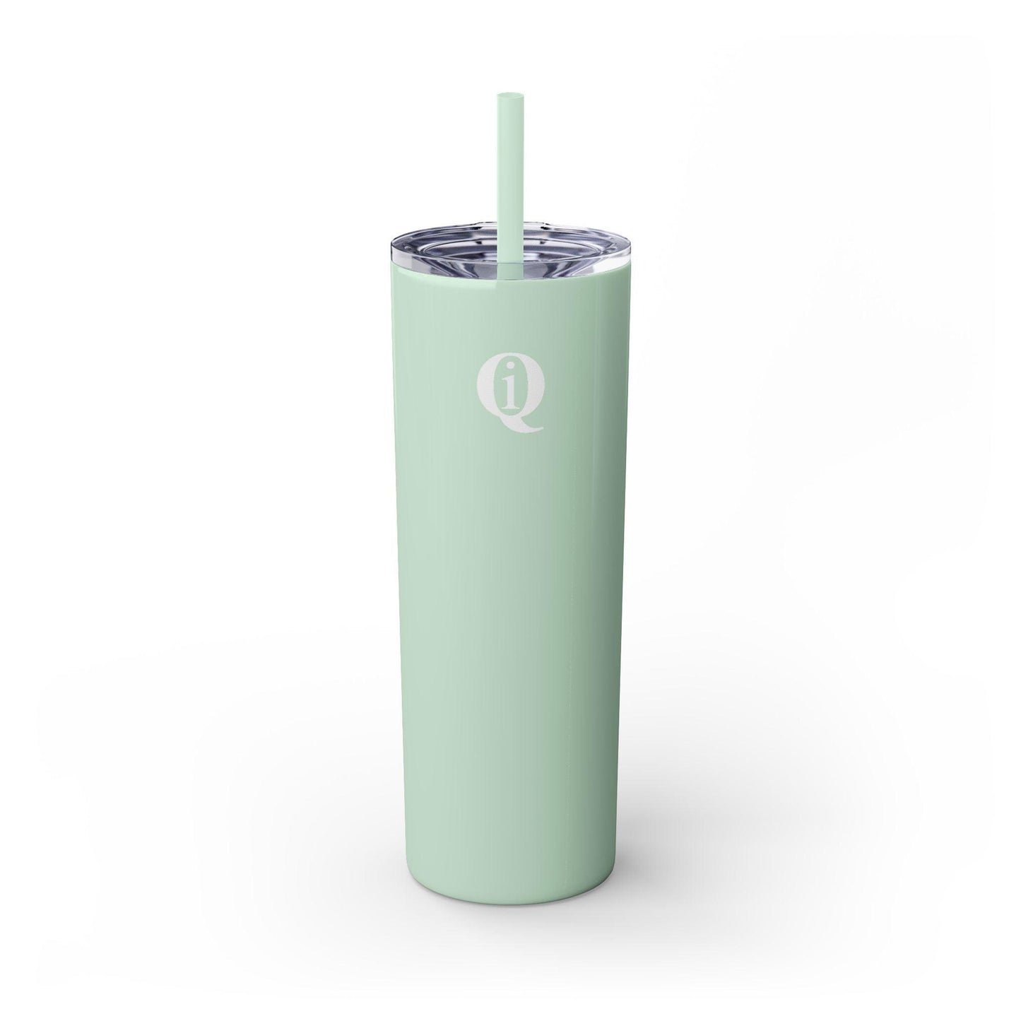 IQ Fashion | Skinny Tumbler with Straw, 20oz