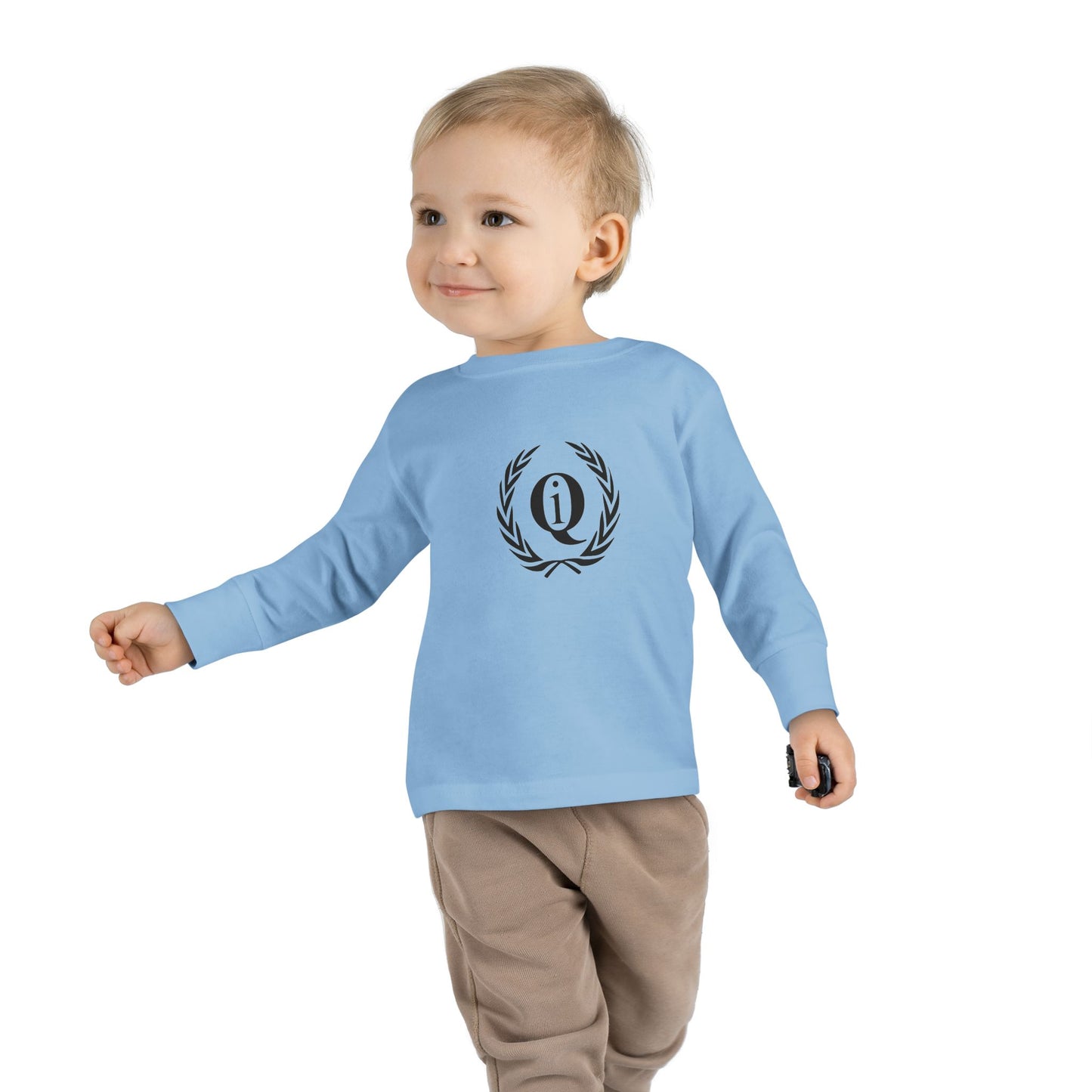 Toddler Long Sleeve Tee with Elegant Laurel Design