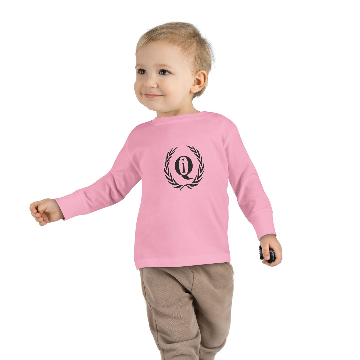 Toddler Long Sleeve Tee with Elegant Laurel Design