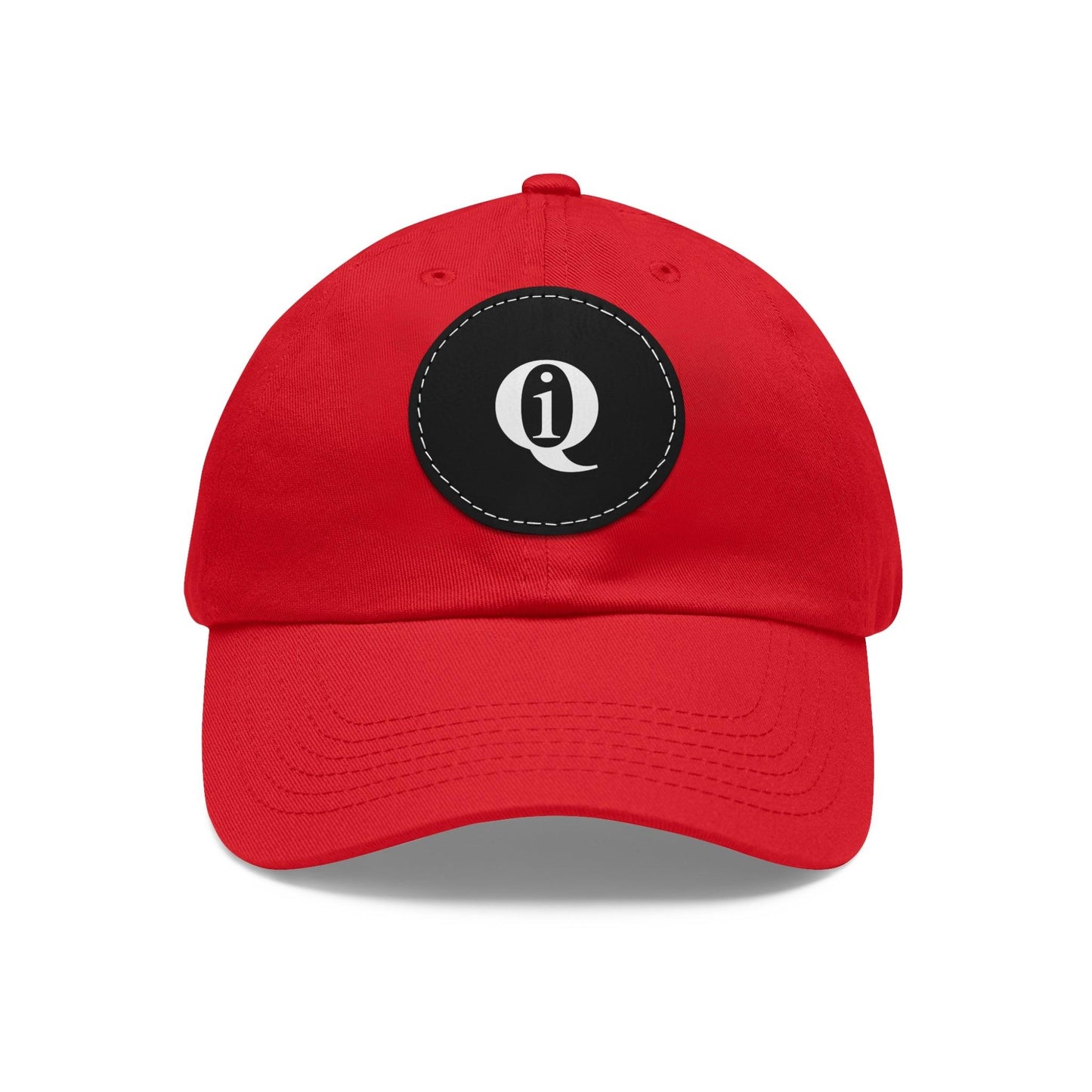 IQ Fashion | Dad Hat with Leather Patch (Round)