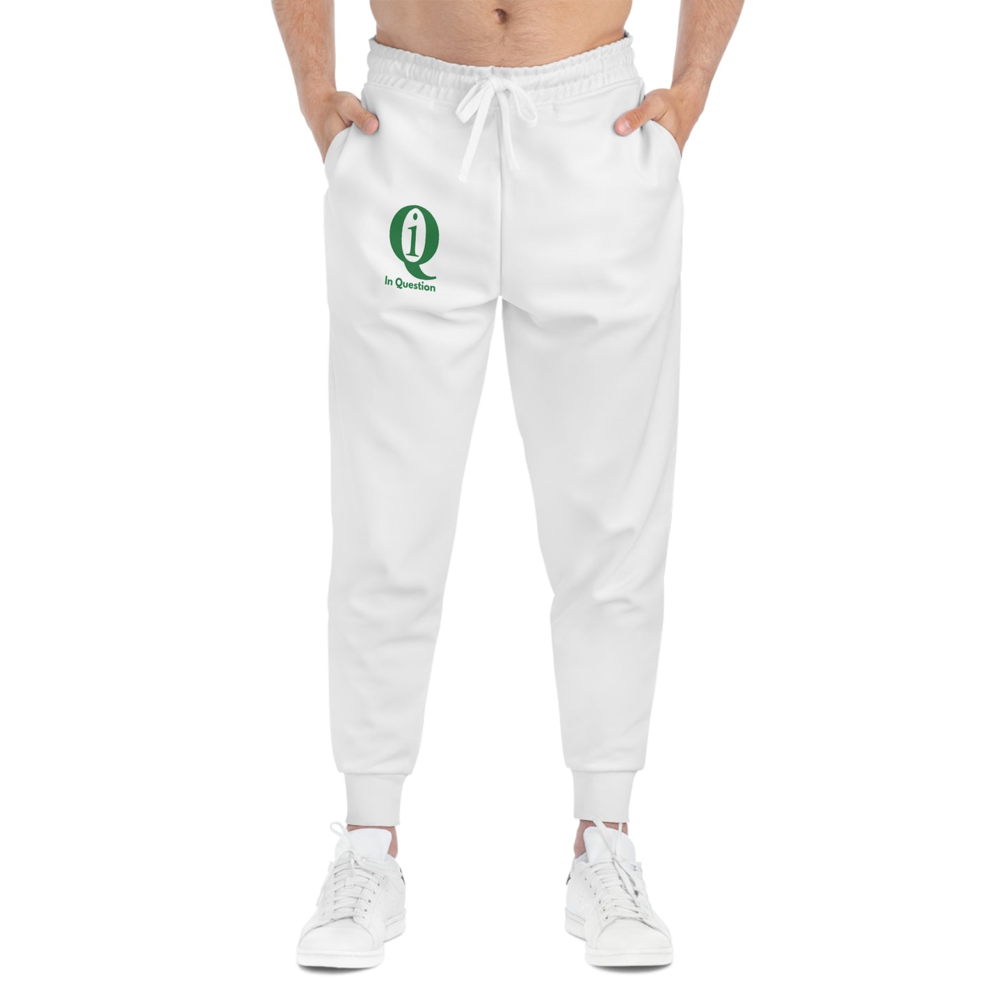 Stylish White Athletic Joggers with Logo - Perfect for Workouts and Casual Wear