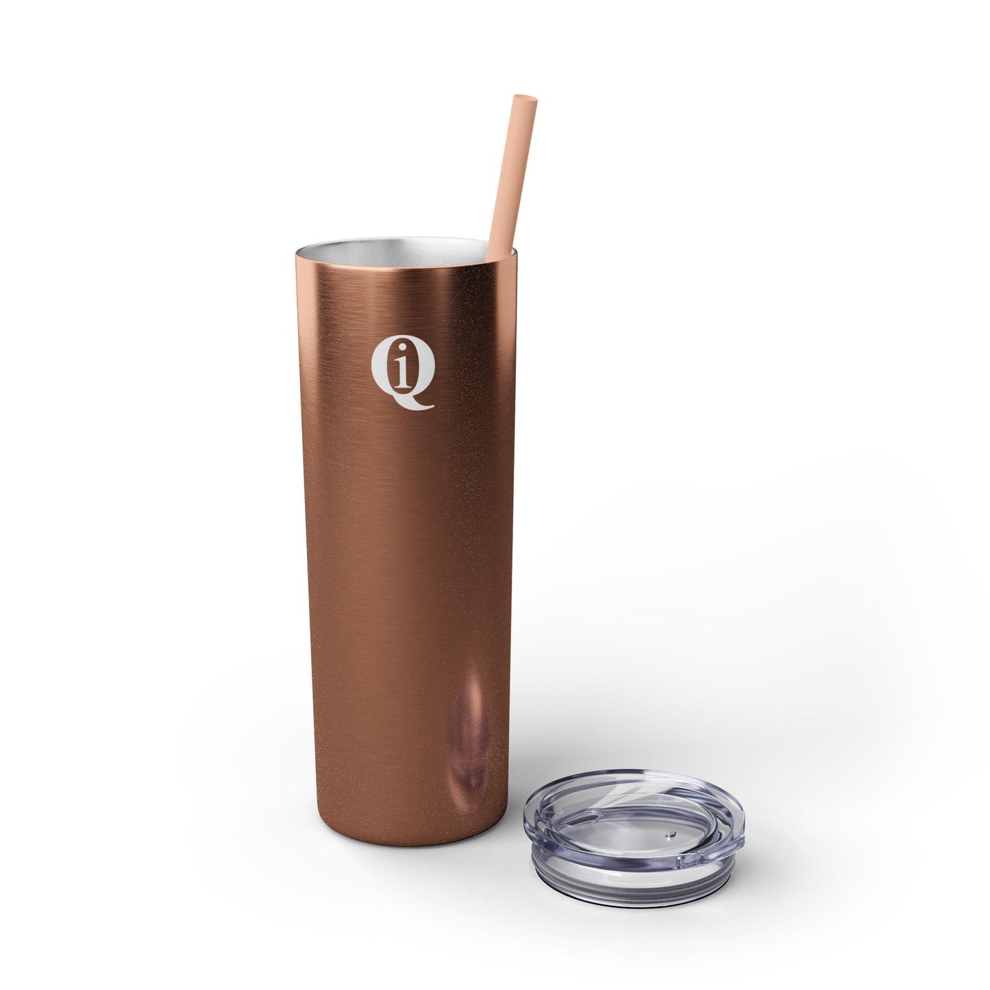 IQ Fashion | Skinny Tumbler with Straw, 20oz