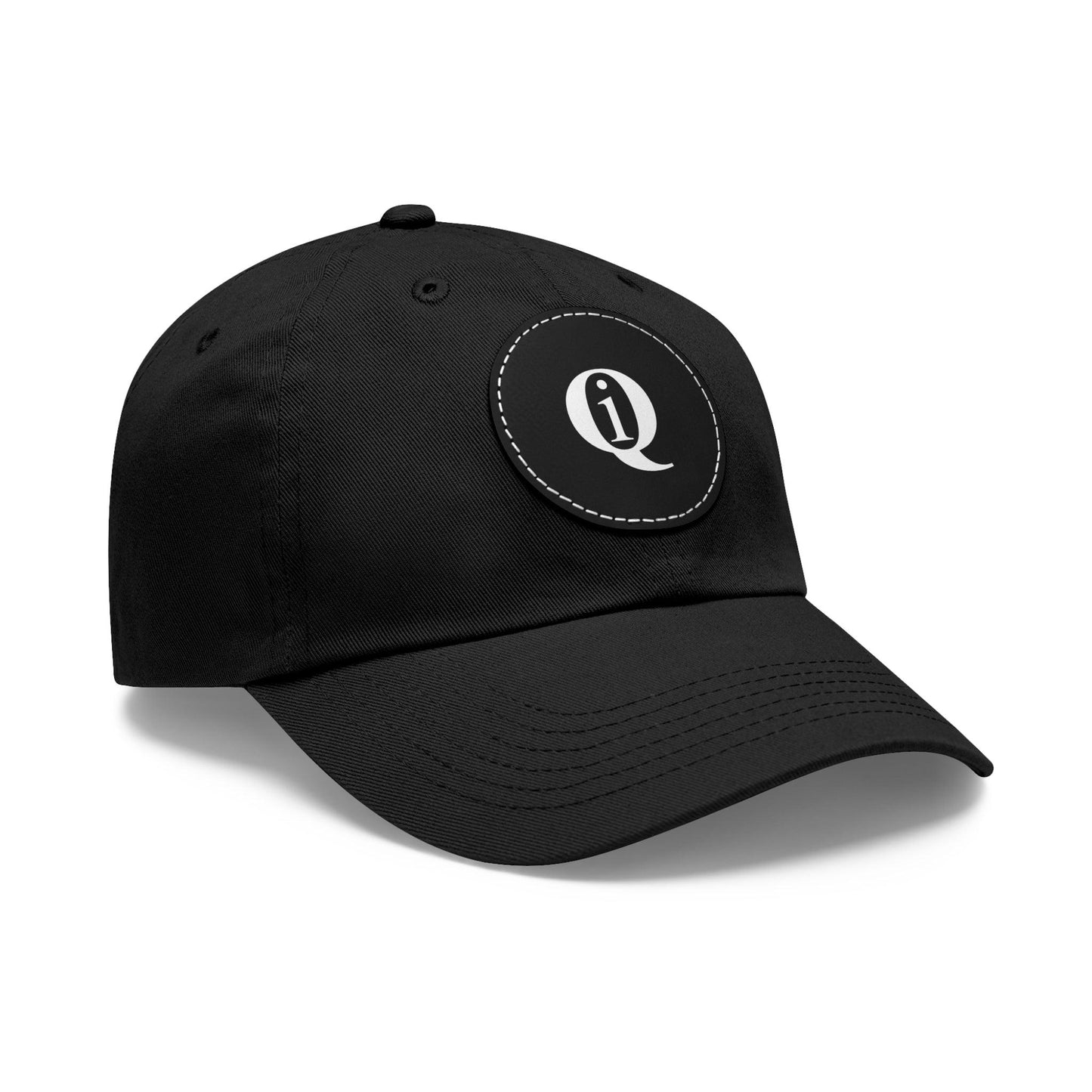 IQ Fashion | Dad Hat with Leather Patch (Round)