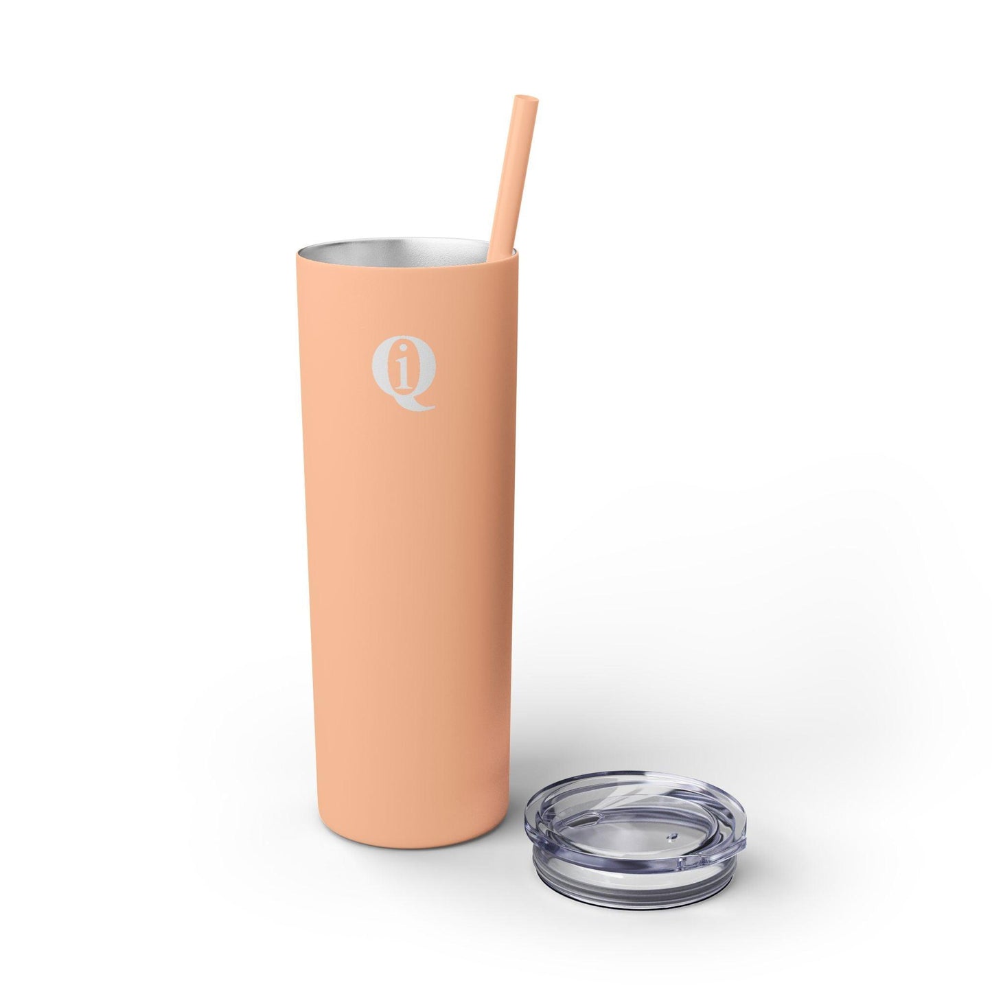 IQ Fashion | Skinny Tumbler with Straw, 20oz