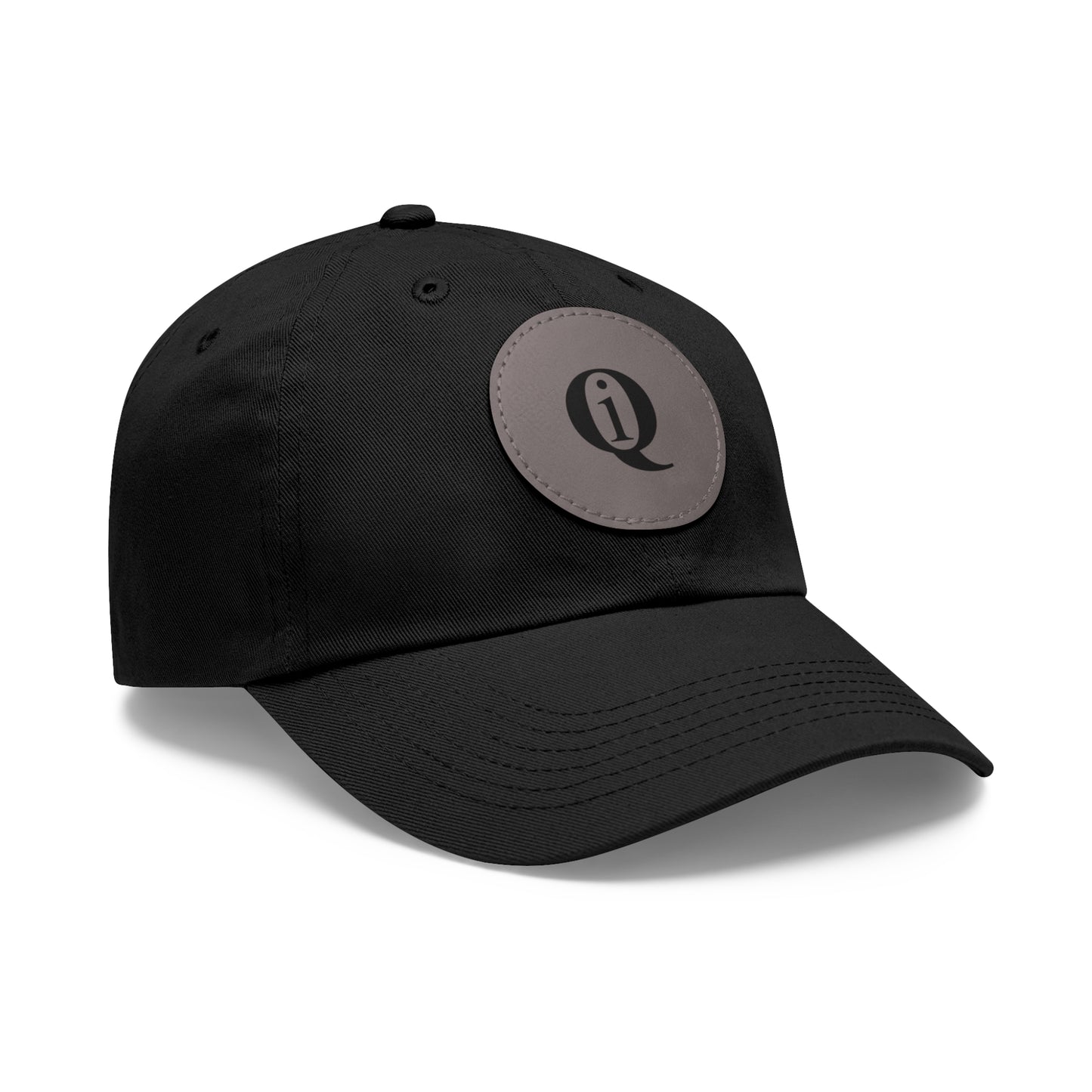 IQ Fashion | Dad Hat with Leather Patch (Round)