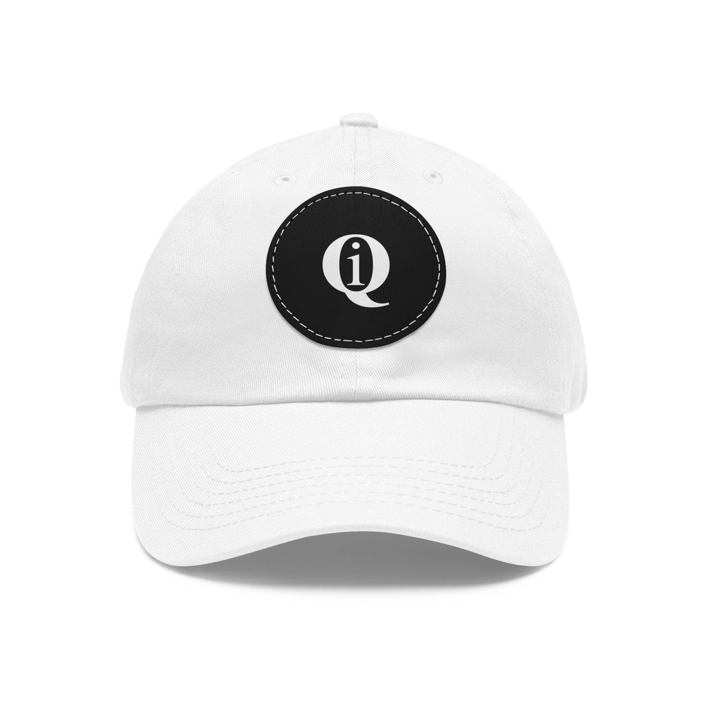 IQ Fashion | Dad Hat with Leather Patch (Round)