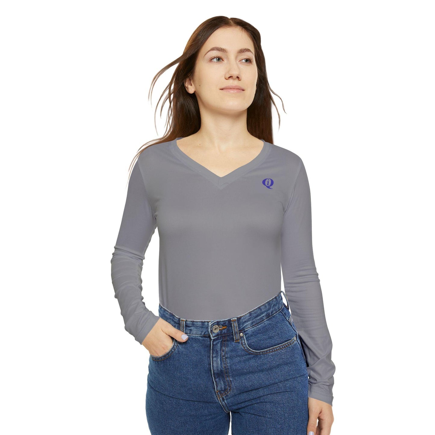 IQ Fashion | Women's Long Sleeve V-neck Shirt (AOP)