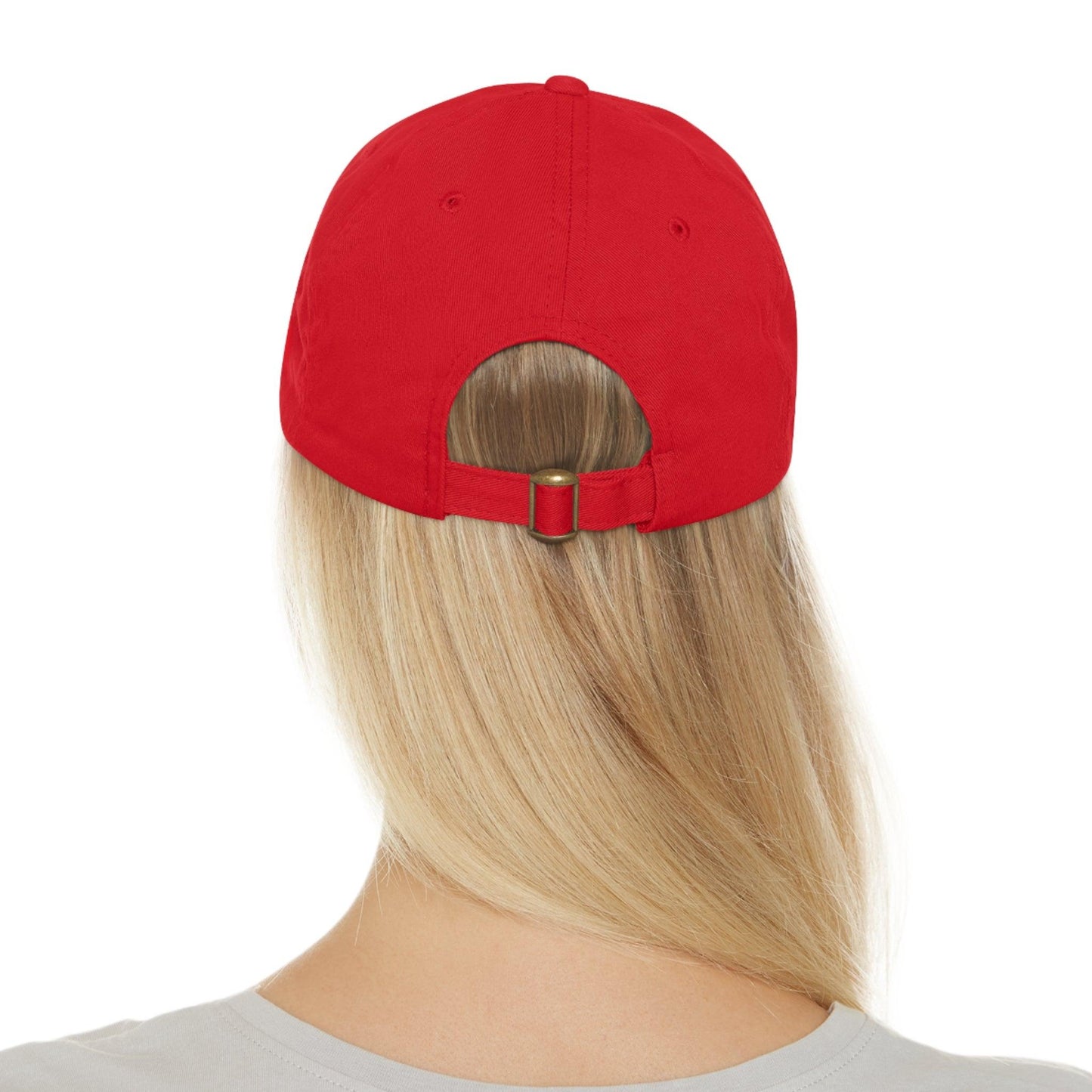 IQ Fashion | Dad Hat with Leather Patch (Round)