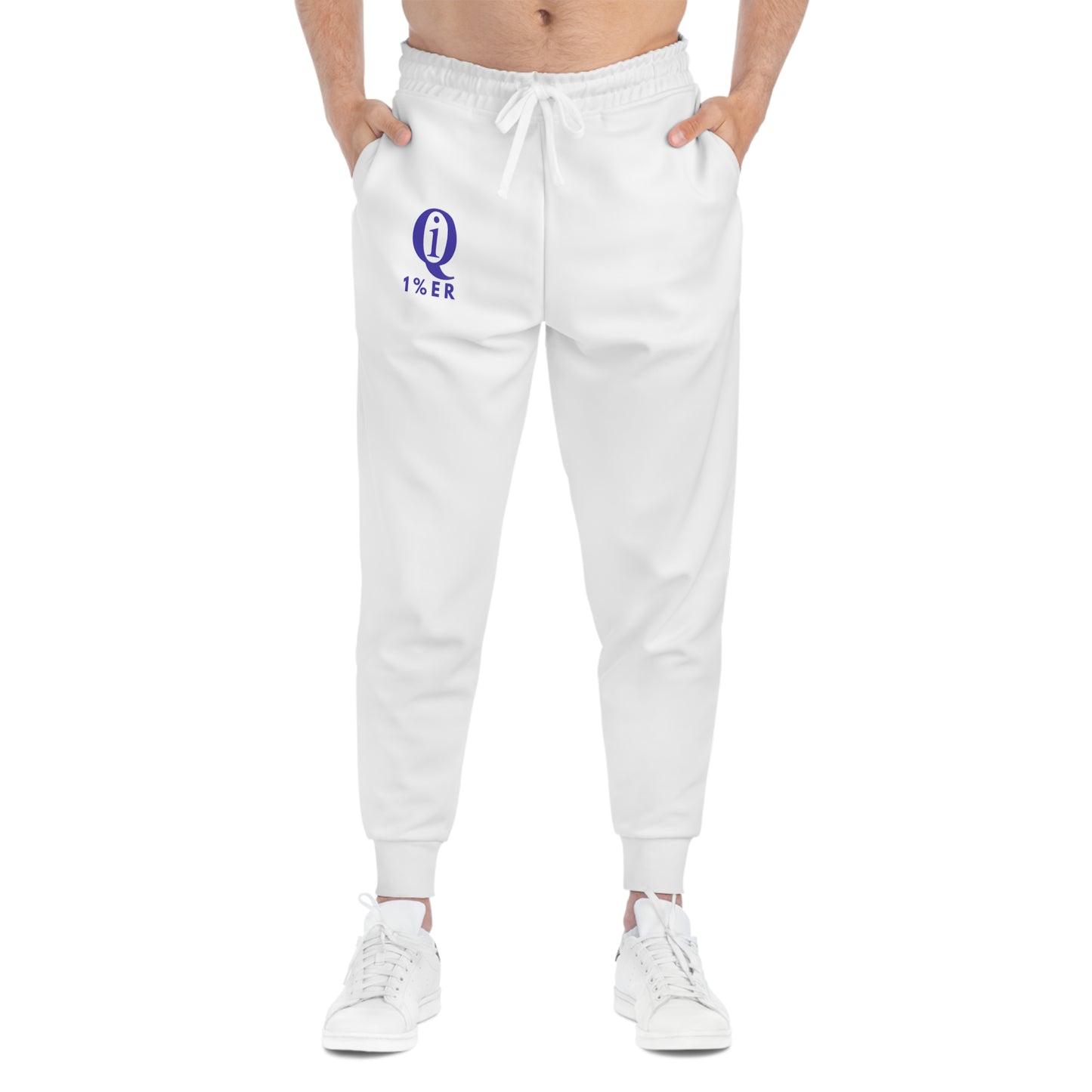 Stylish White Athletic Joggers with Logo - Perfect for Workouts and Casual Wear