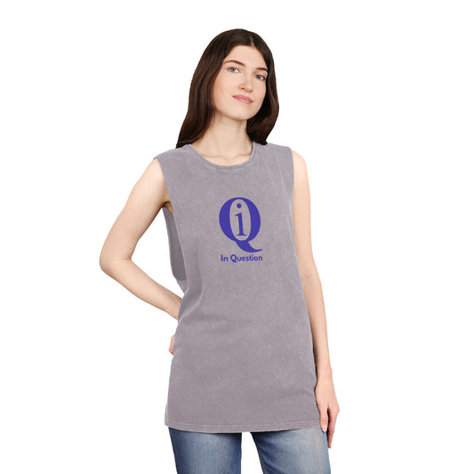 Unisex Stonewash Tank Top - Casual Beach Wear with 'On Board' Design