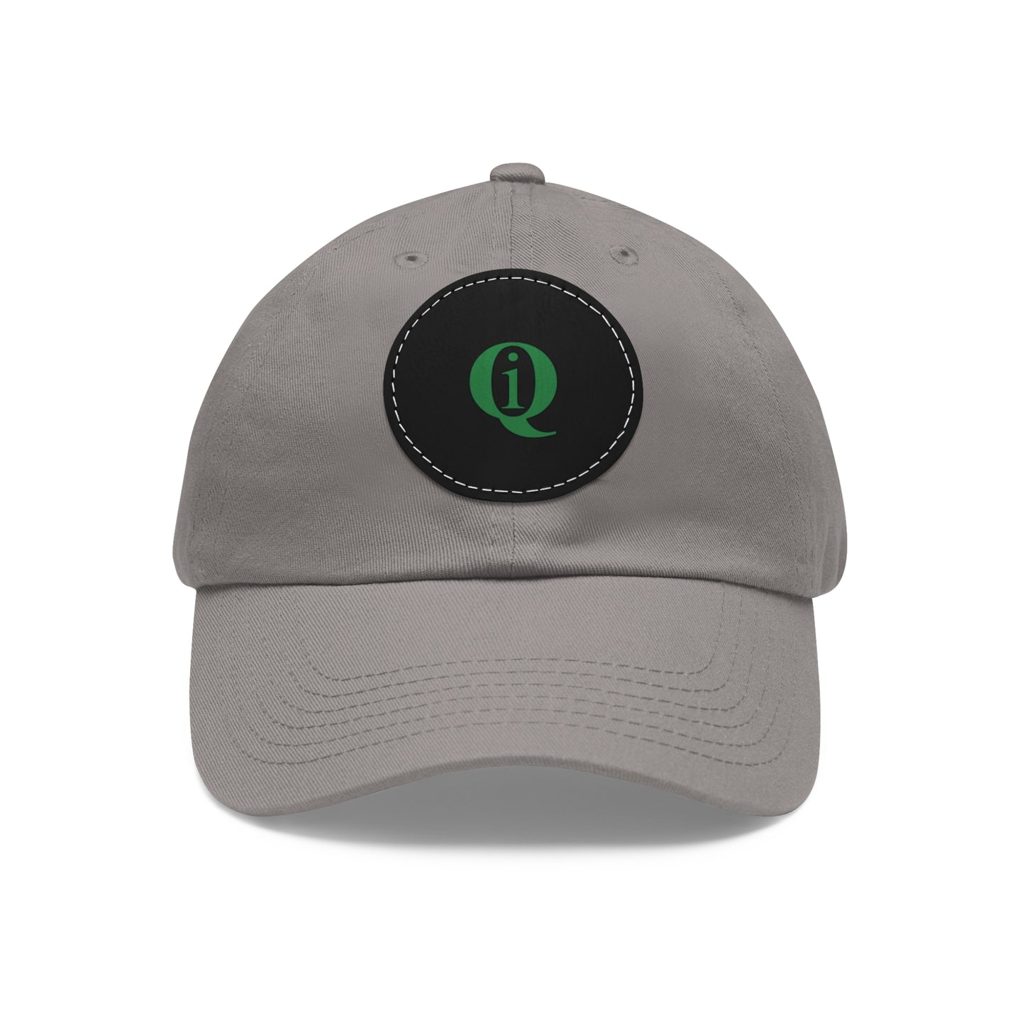 IQ Fashion | Dad Hat with Leather Patch (Round)