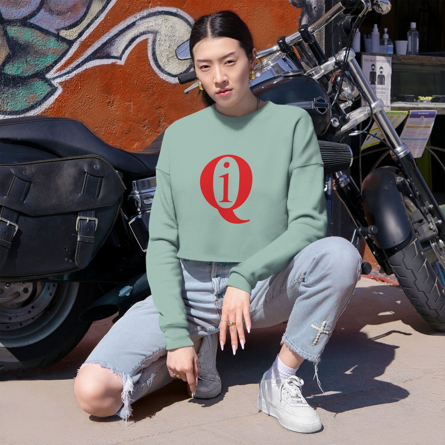 IQ Fashion |  Women's Cropped Sweatshirt