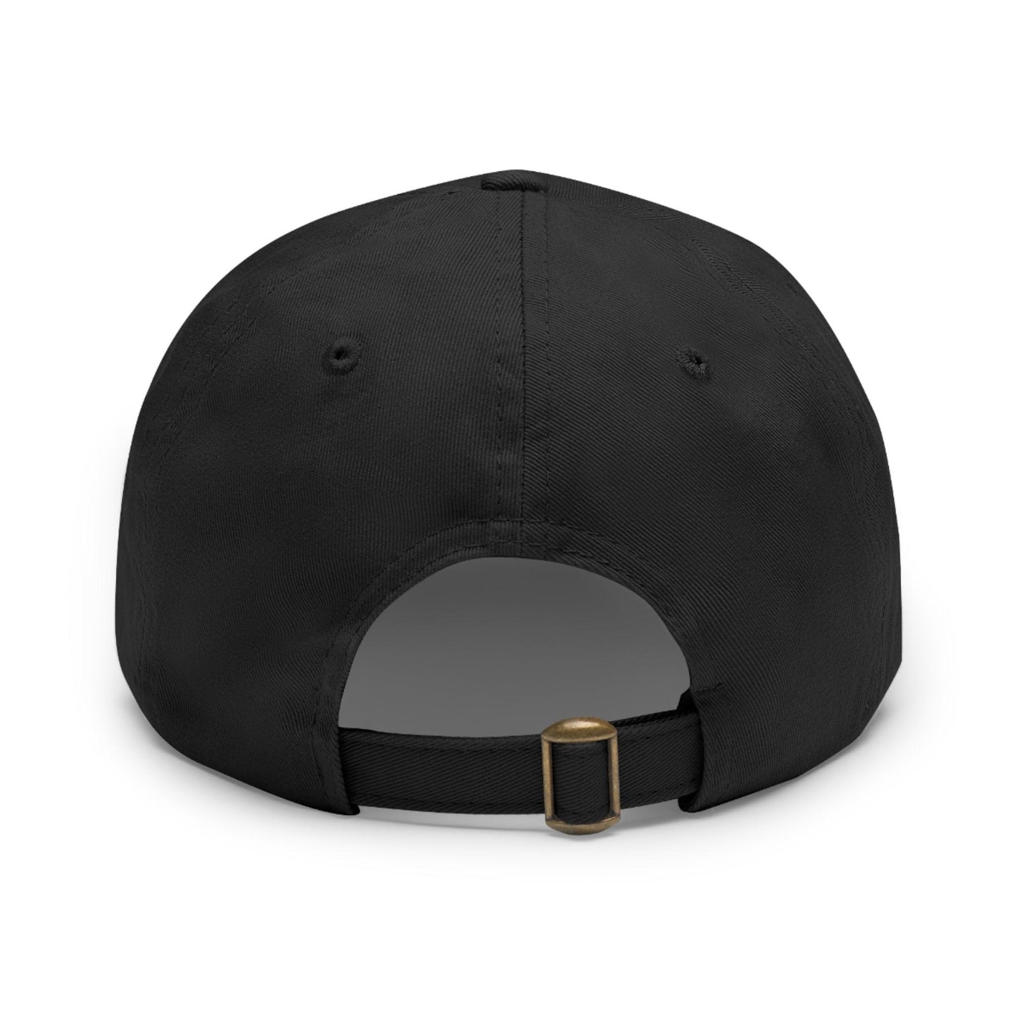 IQ Fashion | Dad Hat with Leather Patch (Round)