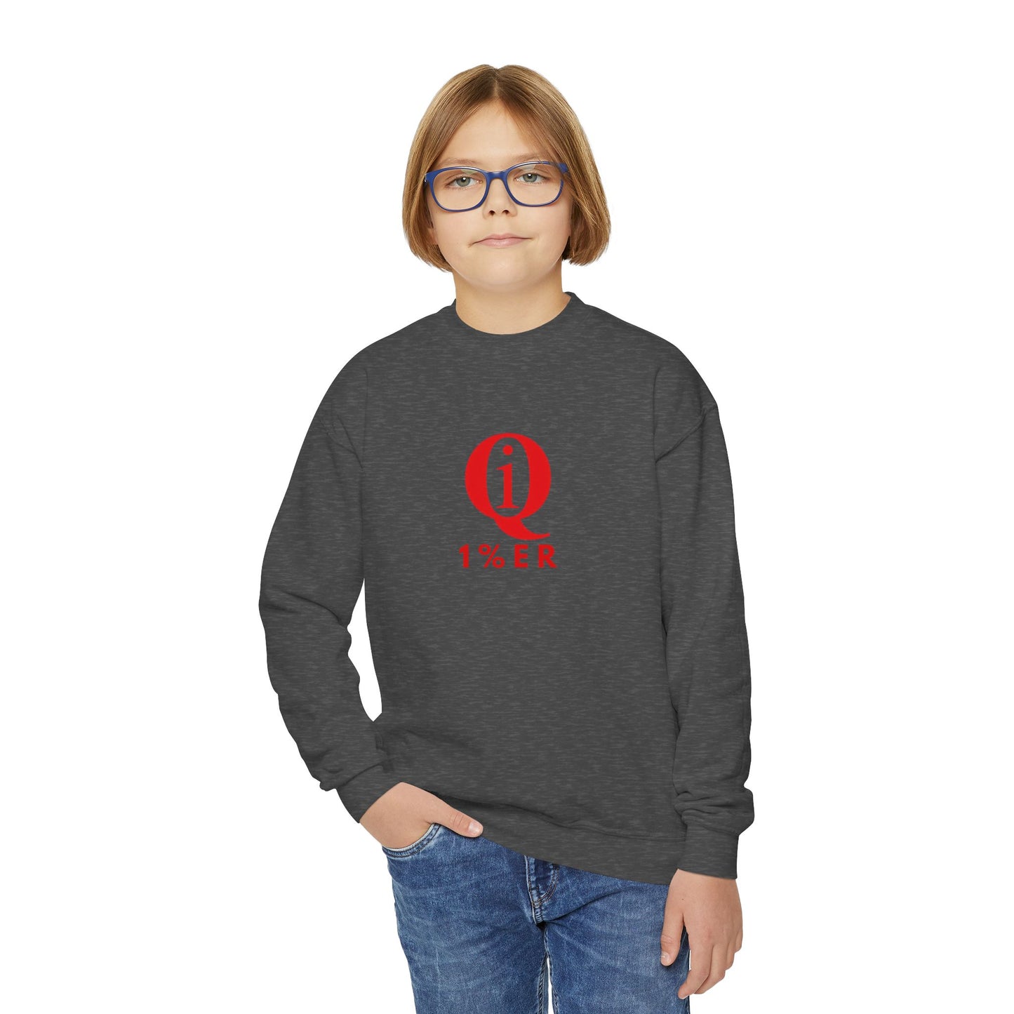 Youth Crewneck Sweatshirt - 1% ER Design for Cool Kids