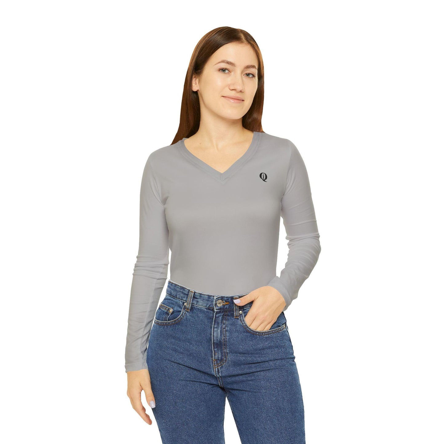 IQ Fashion | Women's Long Sleeve V-neck Shirt (AOP)