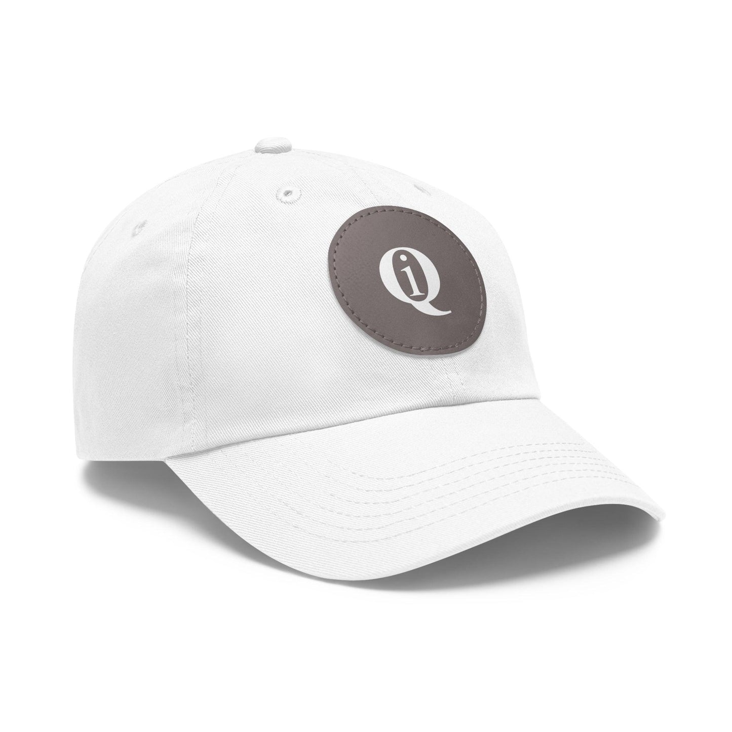 IQ Fashion | Dad Hat with Leather Patch (Round)