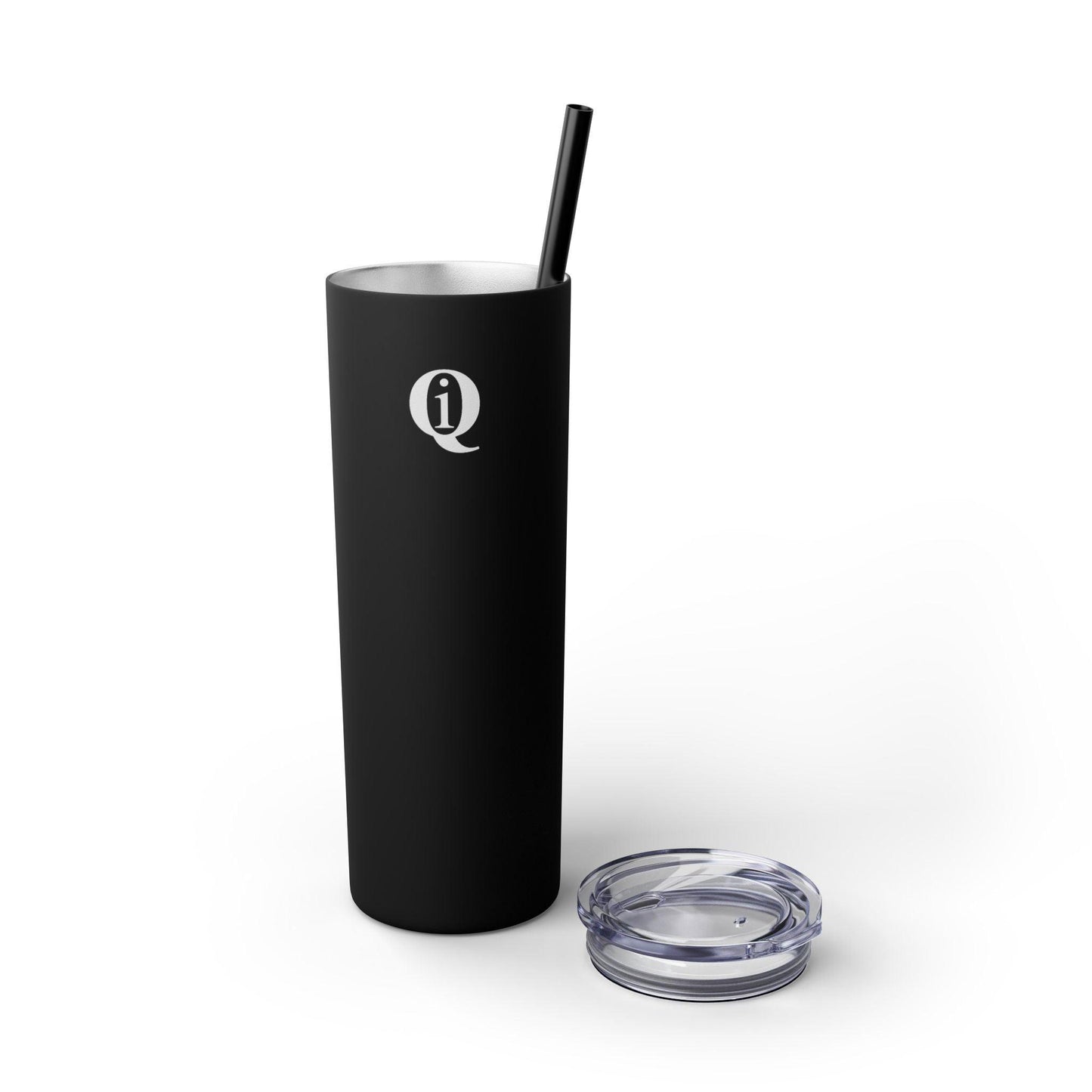 IQ Fashion | Skinny Tumbler with Straw, 20oz