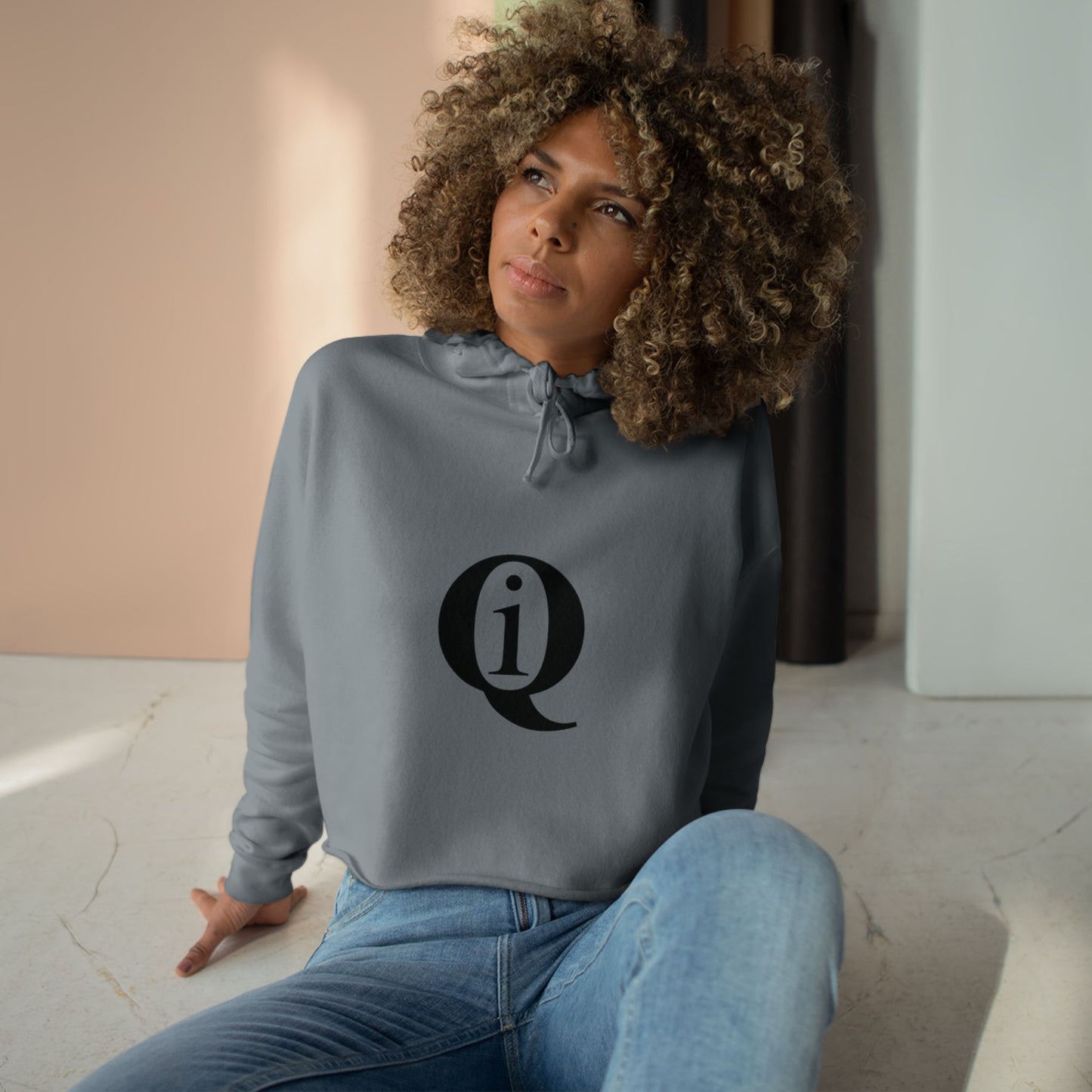 IQ Fashion |  Informative Crop Hoodie - Trendy Streetwear