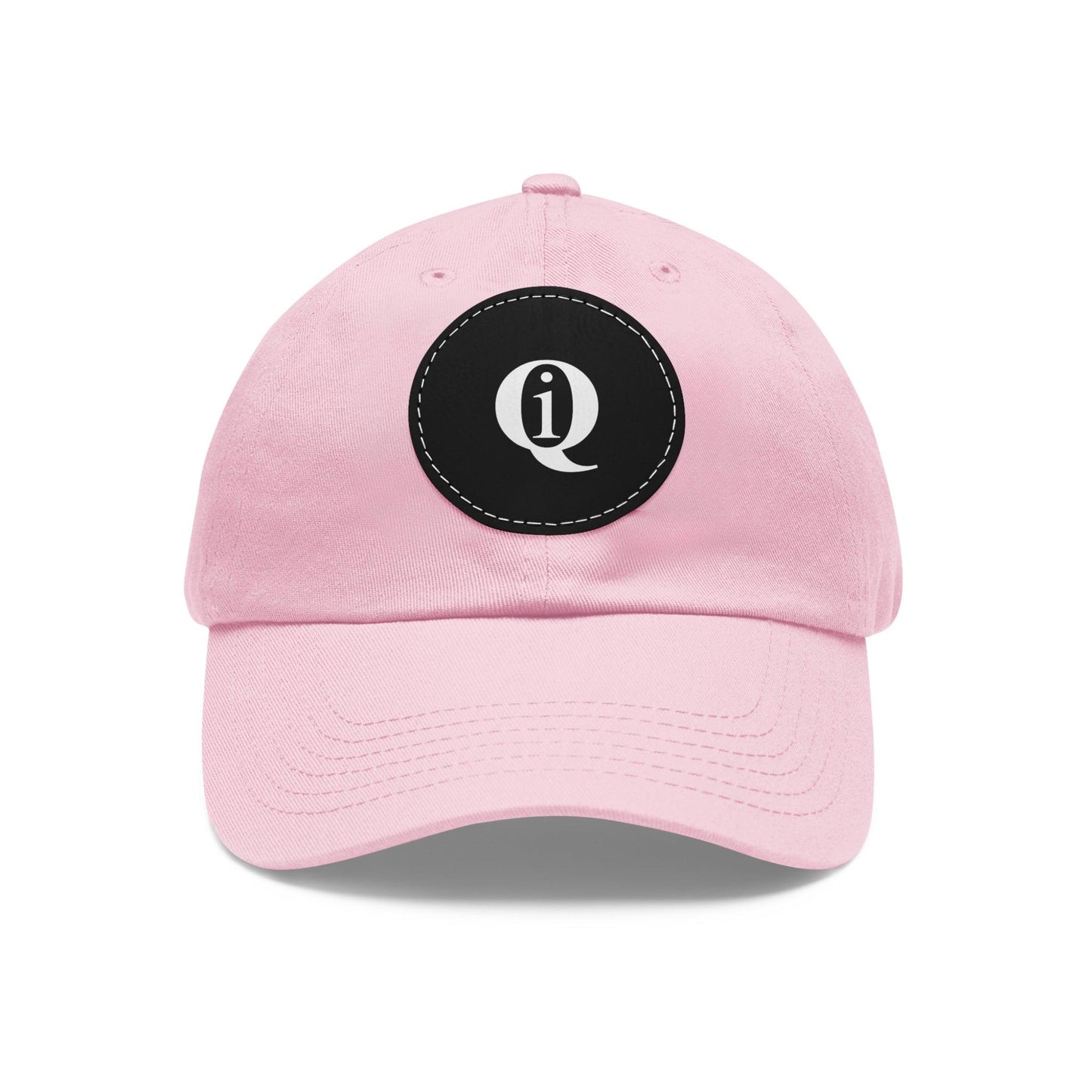 IQ Fashion | Dad Hat with Leather Patch (Round)