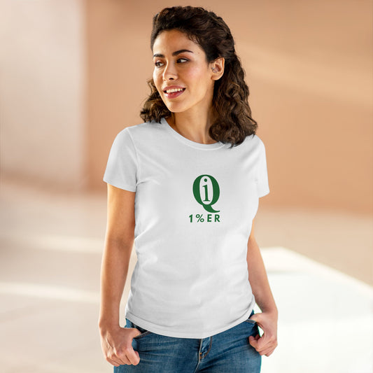 Women's Midweight Cotton Tee with Iconic Laurel Design