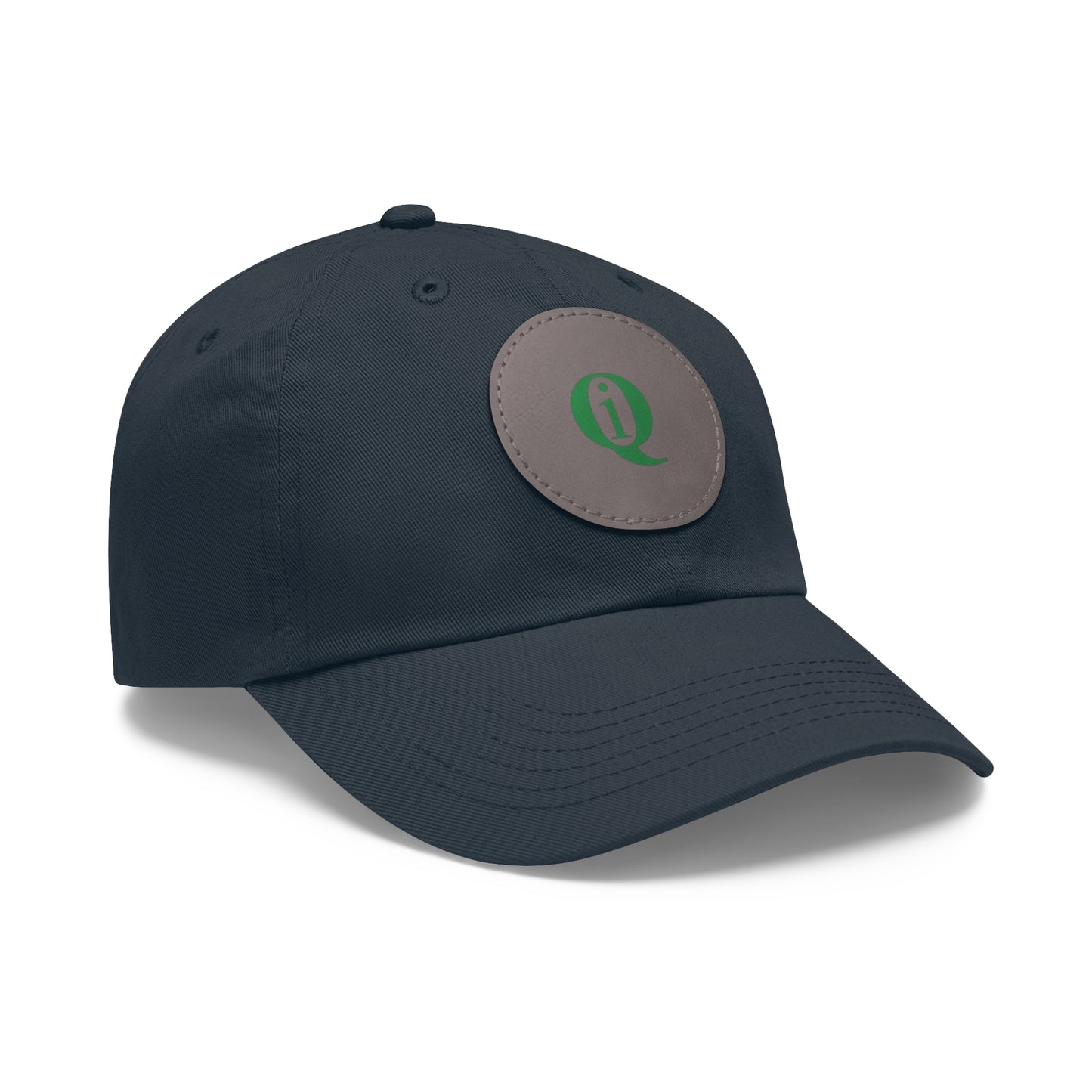 IQ Fashion | Dad Hat with Leather Patch (Round)