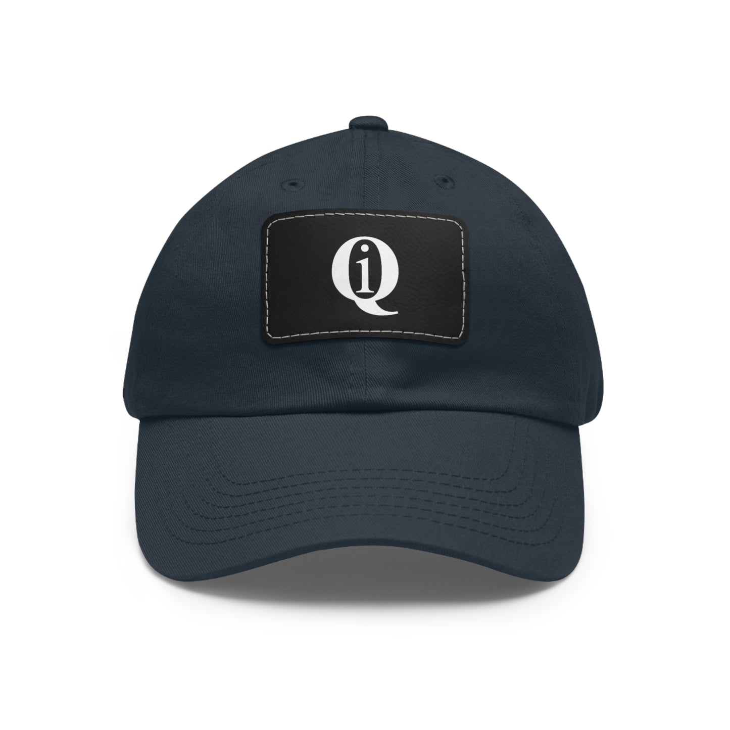 IQ Fashion | Dad Hat with Leather Patch (Rectangle)