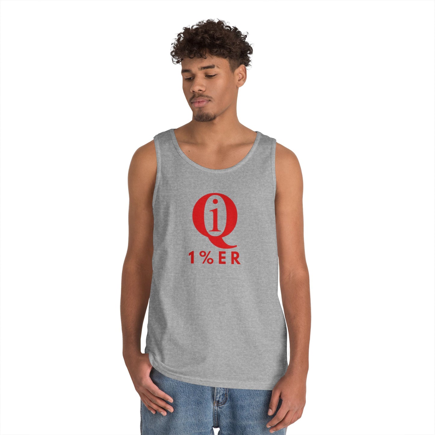 Unisex Heavy Cotton Tank Top - 'Q On Board' Design - Perfect for Summer Adventures