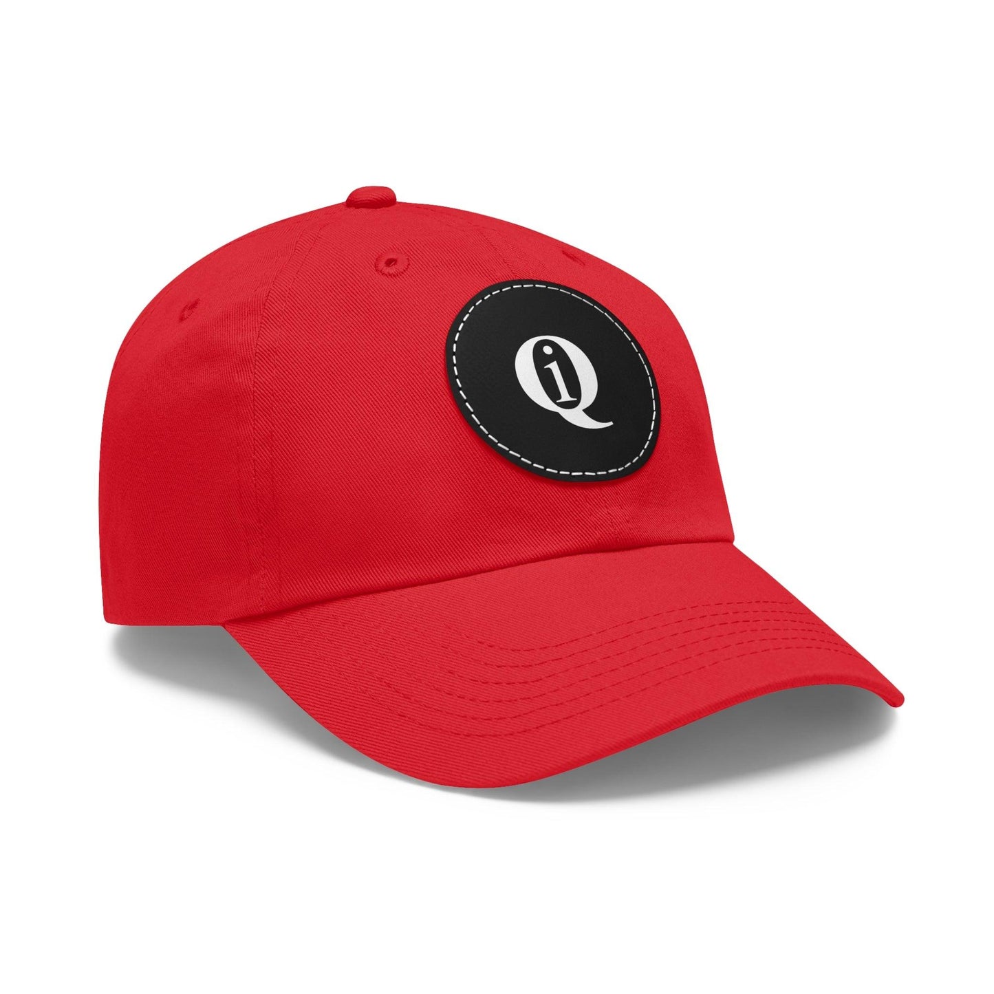 IQ Fashion | Dad Hat with Leather Patch (Round)