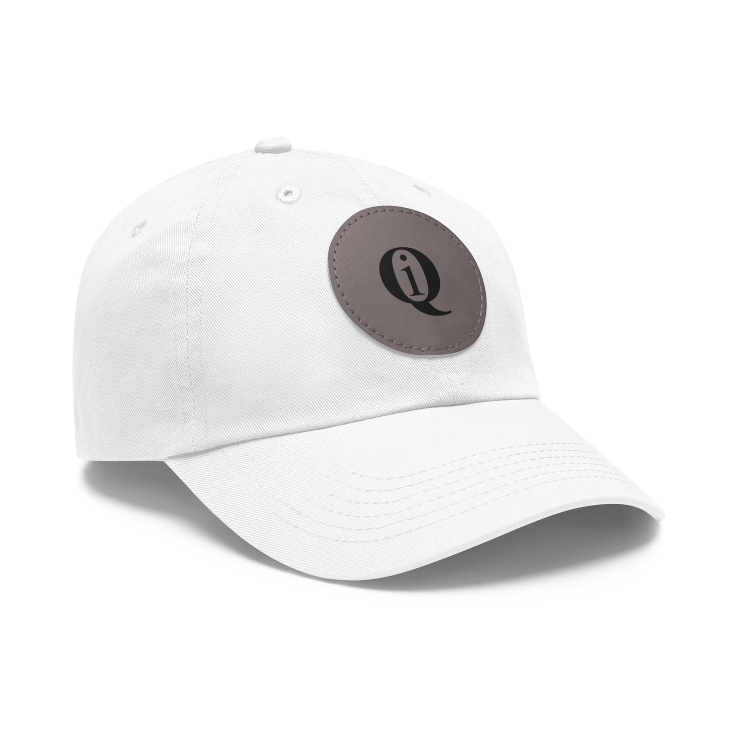 IQ Fashion | Dad Hat with Leather Patch (Round)