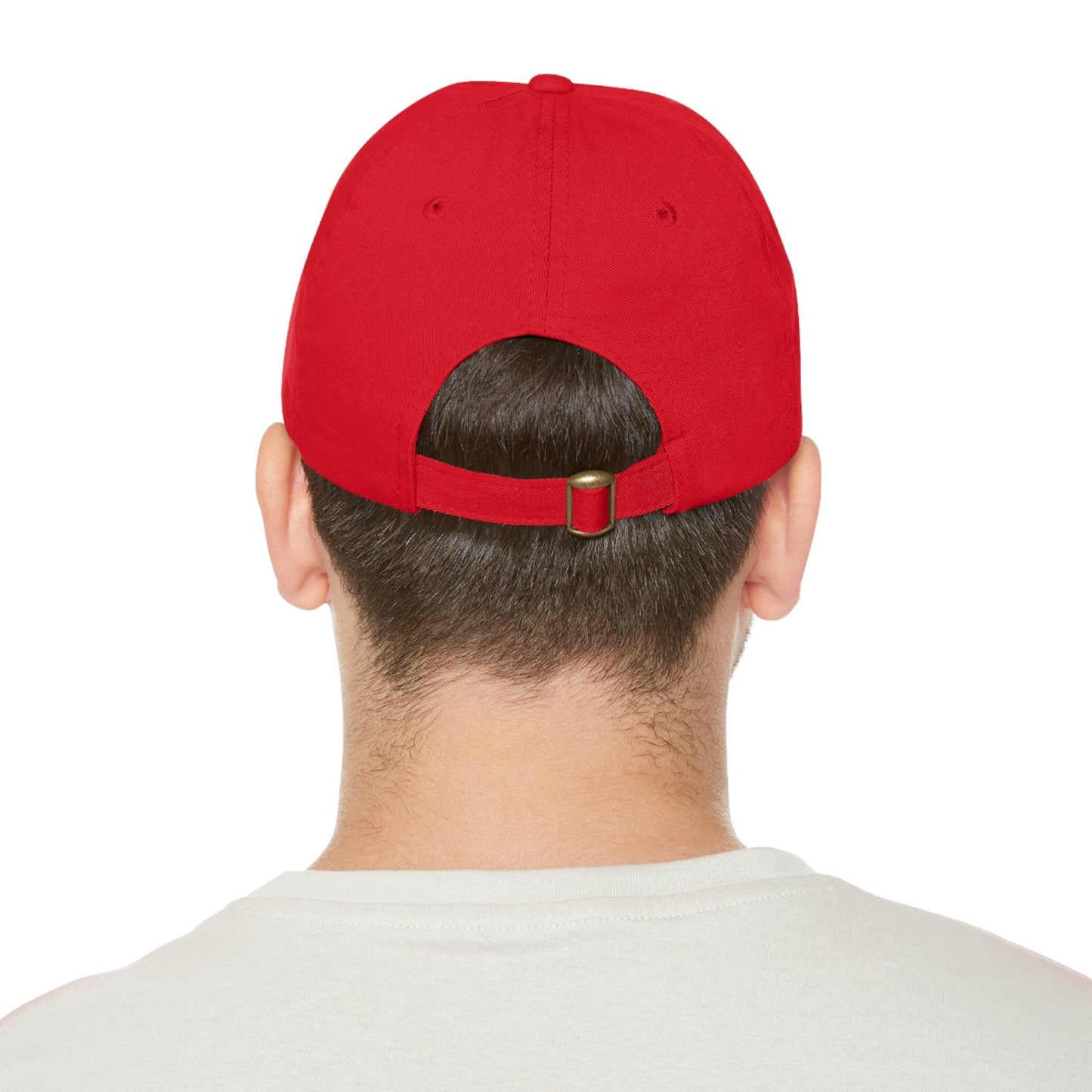 IQ Fashion | Dad Hat with Leather Patch (Round)