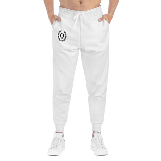 Stylish White Athletic Joggers with Logo - Perfect for Workouts and Casual Wear