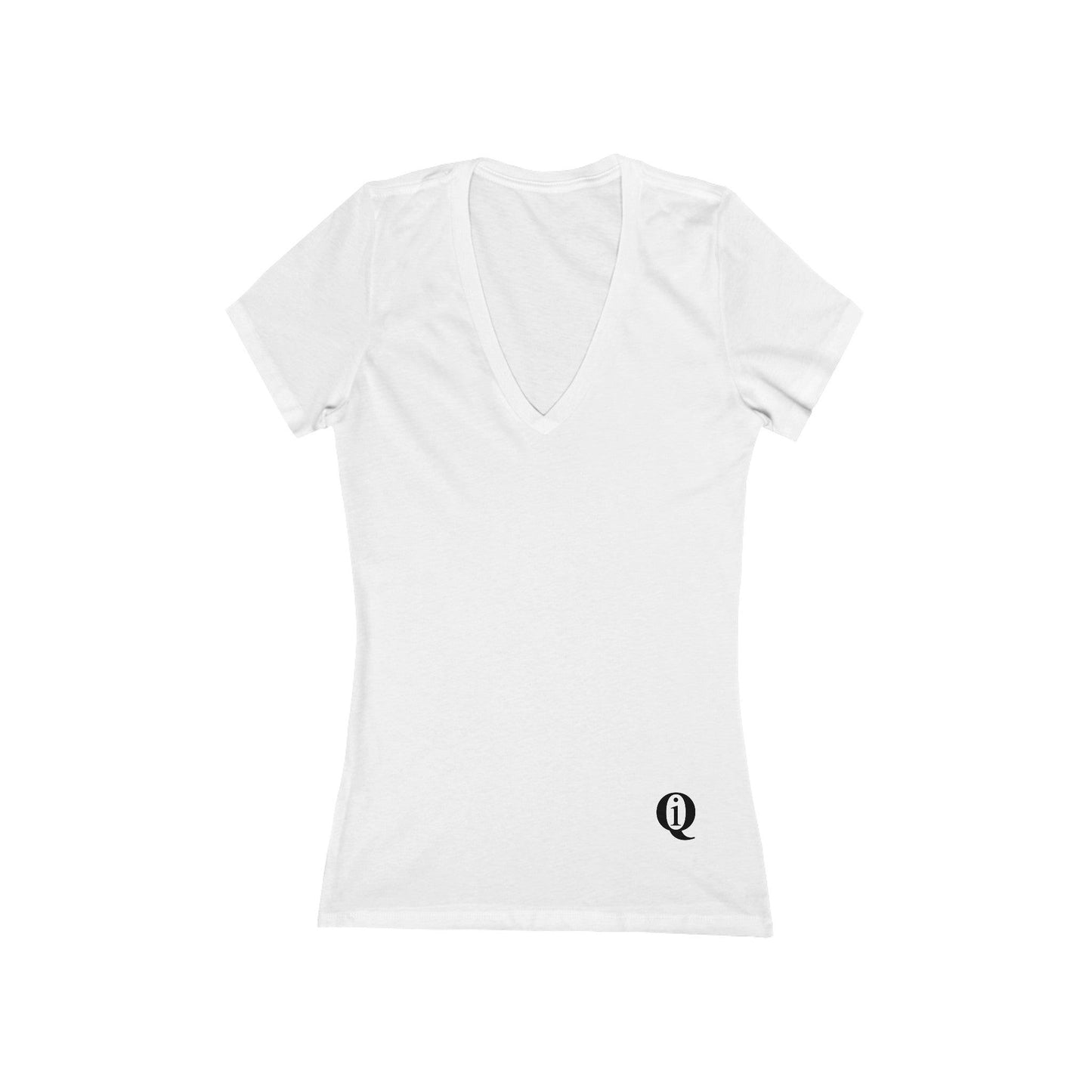 IQ Fashion | Women's Jersey Short Sleeve Deep V-Neck Tee