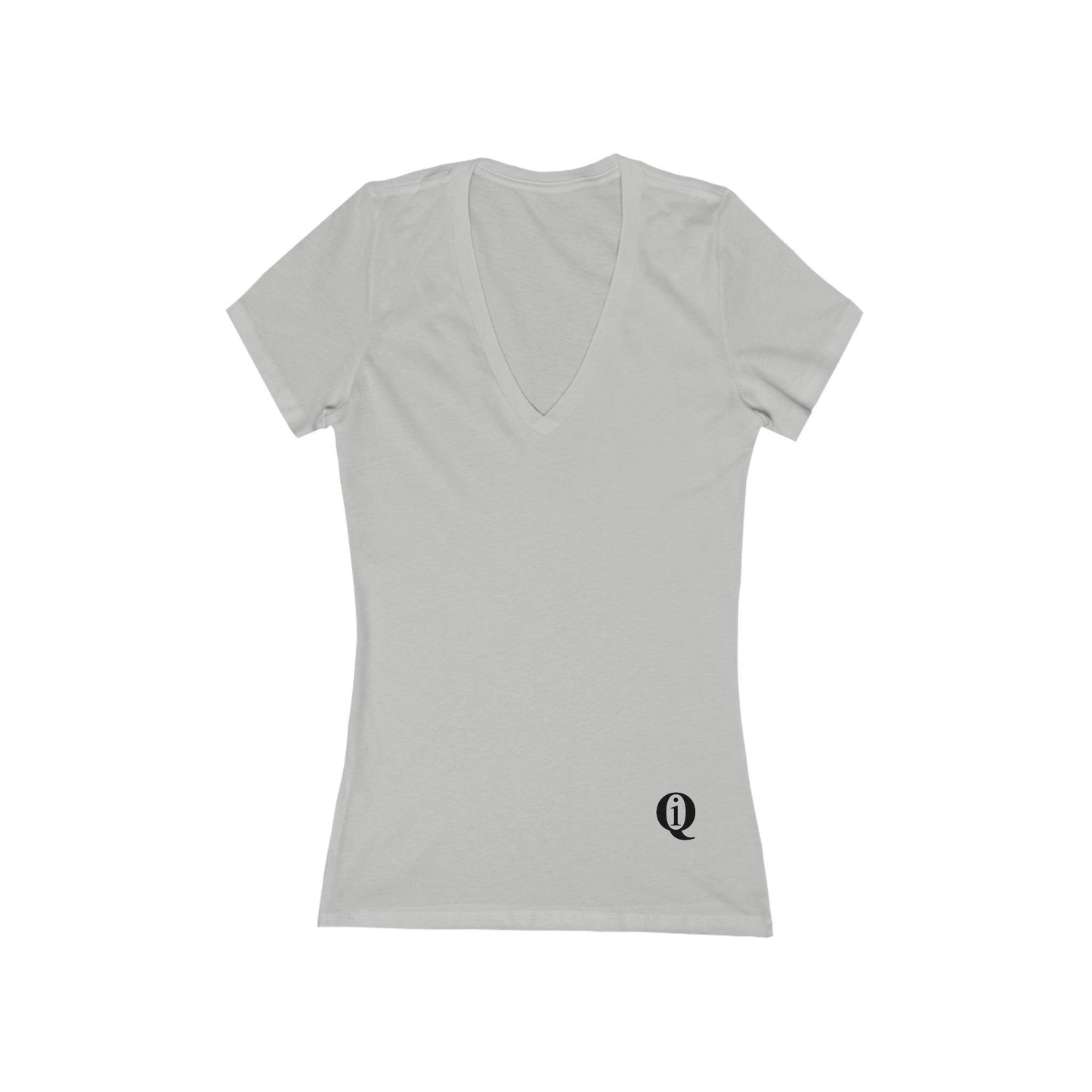 IQ Fashion | Women's Jersey Short Sleeve Deep V-Neck Tee