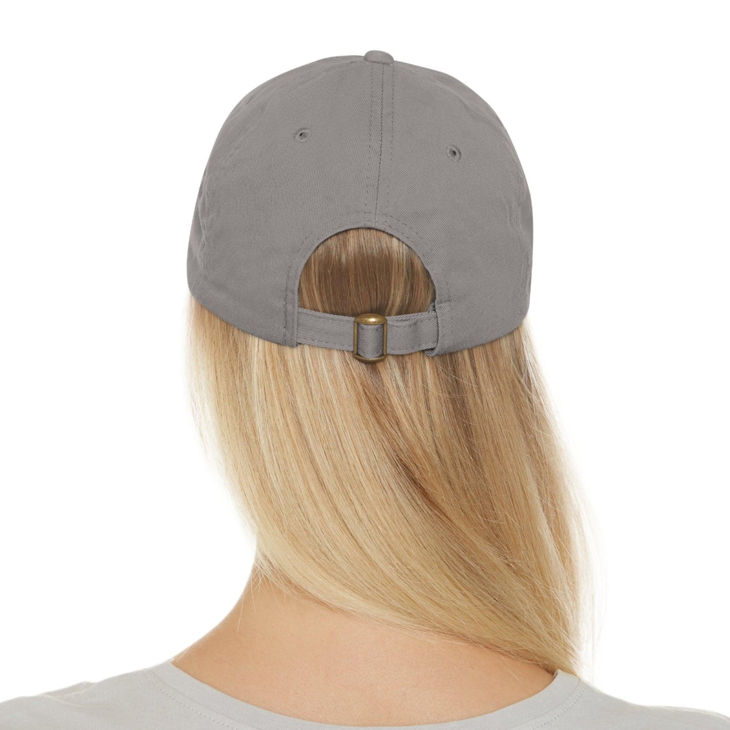 IQ Fashion | Dad Hat with Leather Patch (Round)