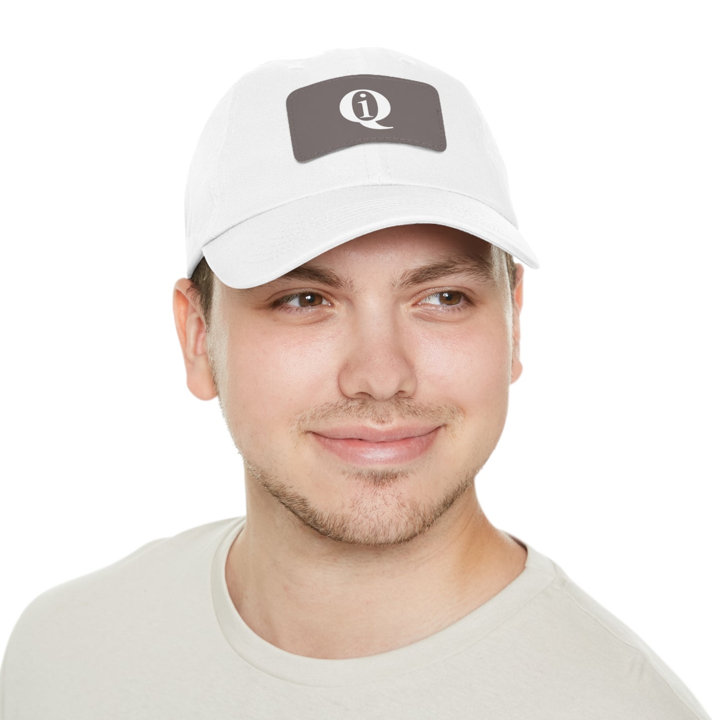 IQ Fashion | Dad Hat with Leather Patch (Rectangle)