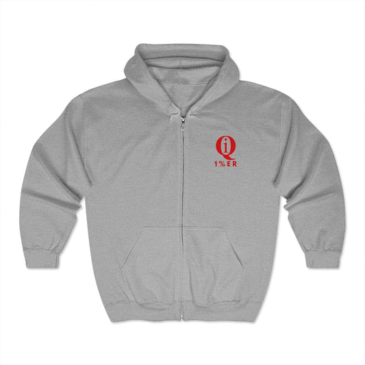 Unisex Full Zip Hoodie with Laurel Wreath - Cozy & Stylish