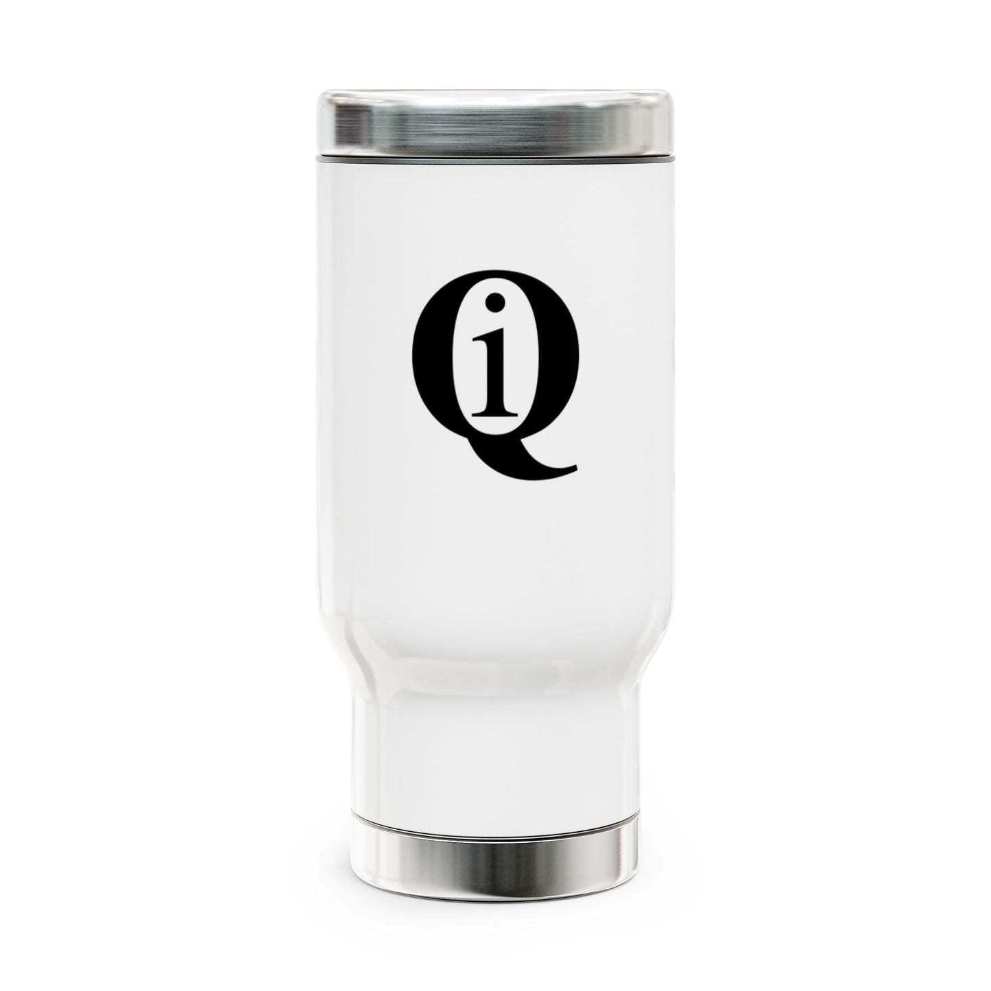 IQ Fashion | Stainless Steel Travel Mug with Handle, 14oz