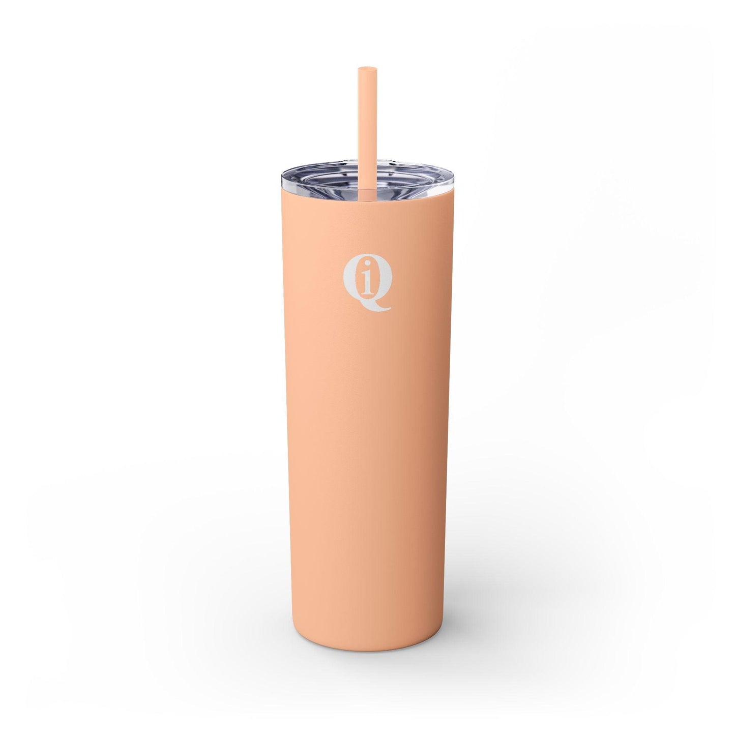 IQ Fashion | Skinny Tumbler with Straw, 20oz