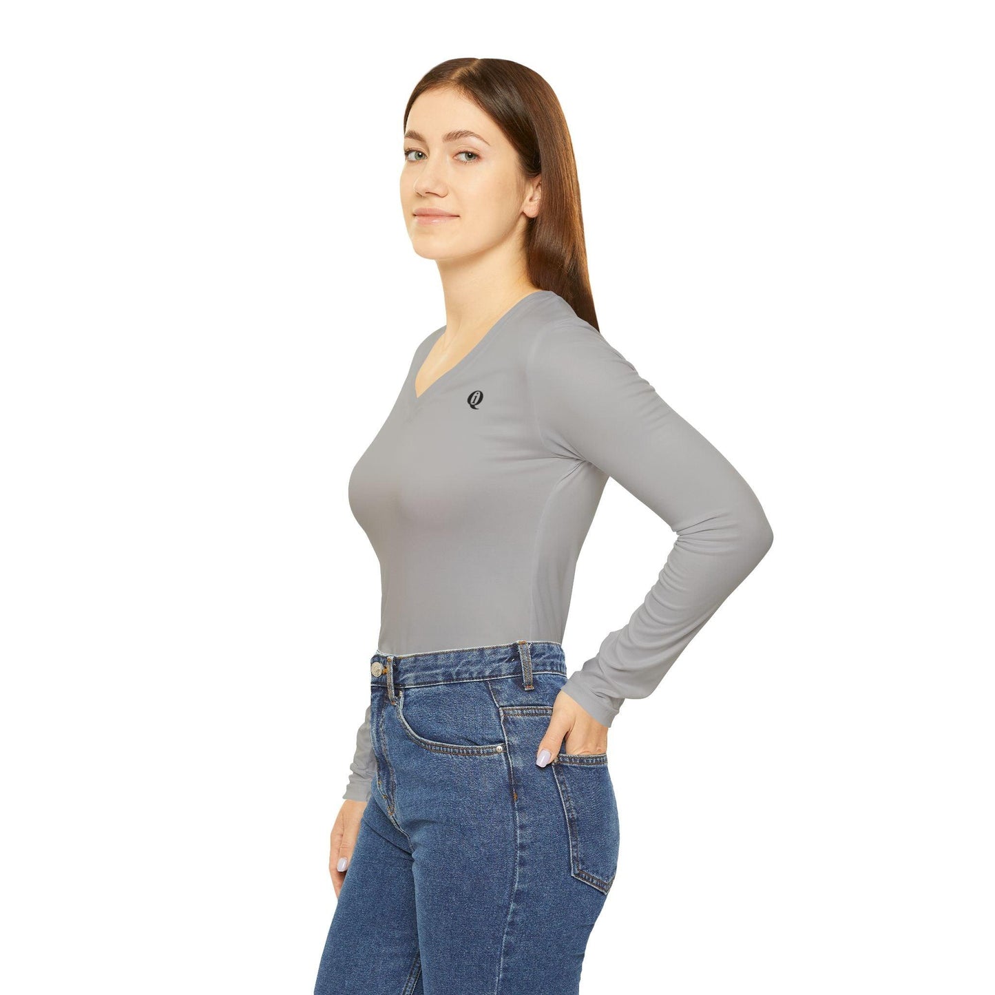 IQ Fashion | Women's Long Sleeve V-neck Shirt (AOP)